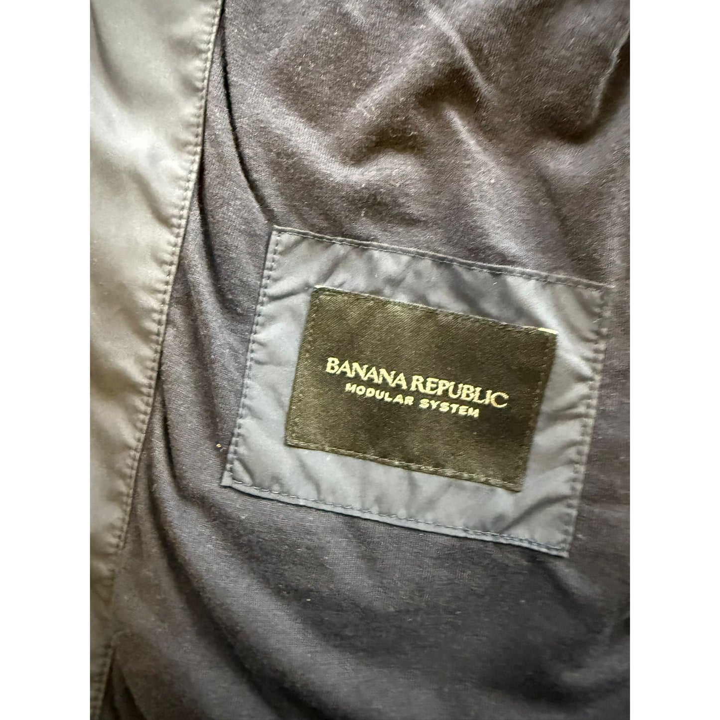 Banana Republic Men Large Navy Blue Insulated Quilted Puffer Vest Jacket