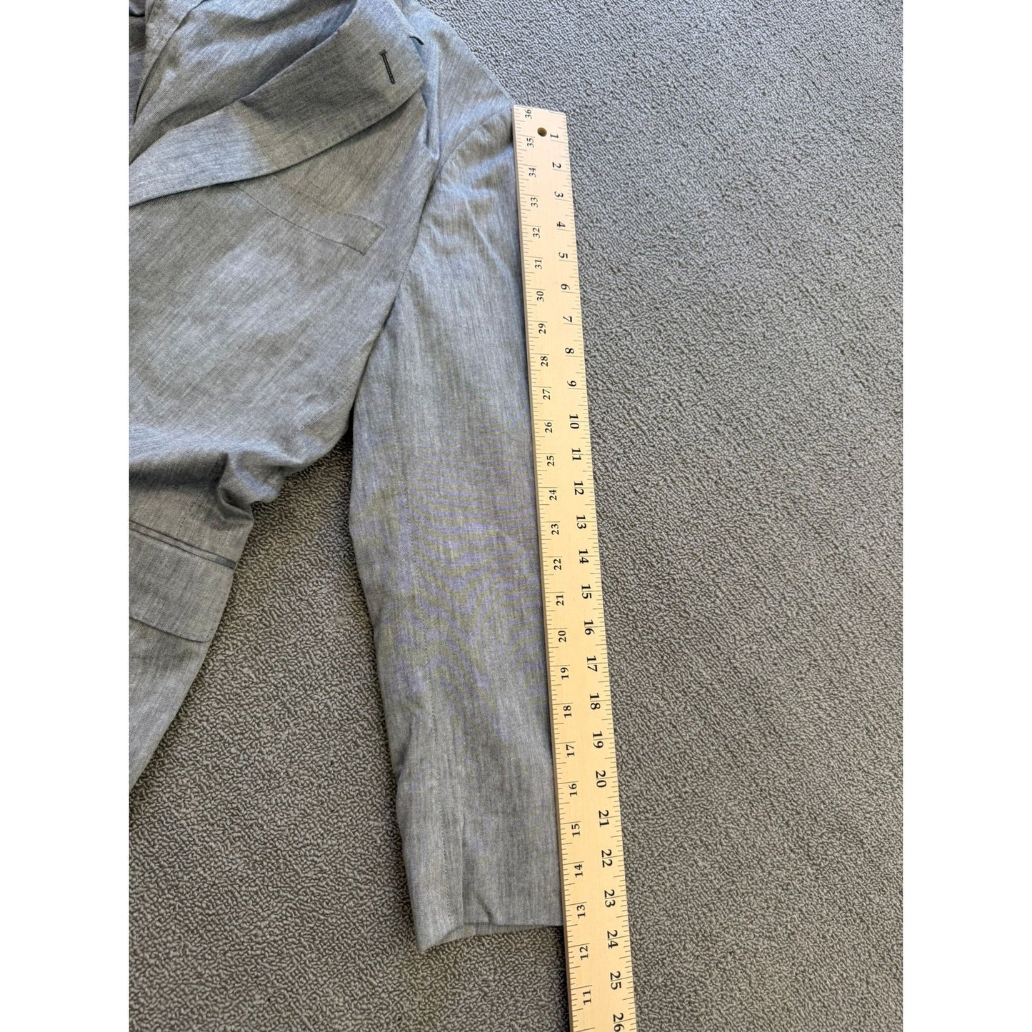 J.CREW Mens Ludlow Blazer Light Gray 42R Linen Blend Strioes