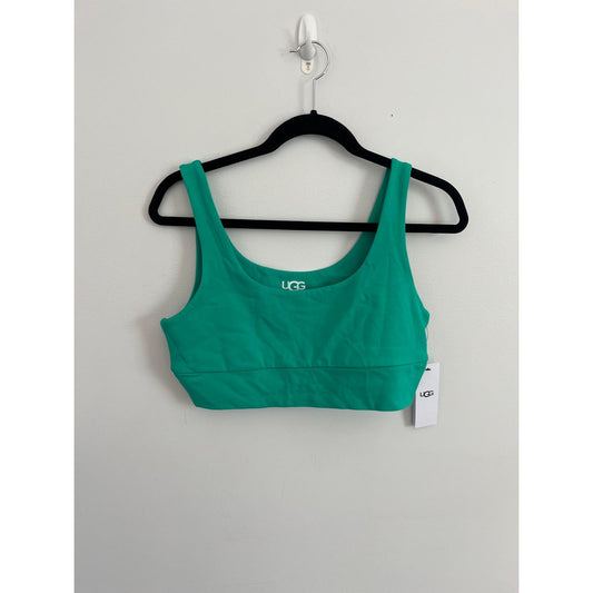 UGG Crop Tank Bra Women M Green Scoop Neck Lounge Activewear Top NWT