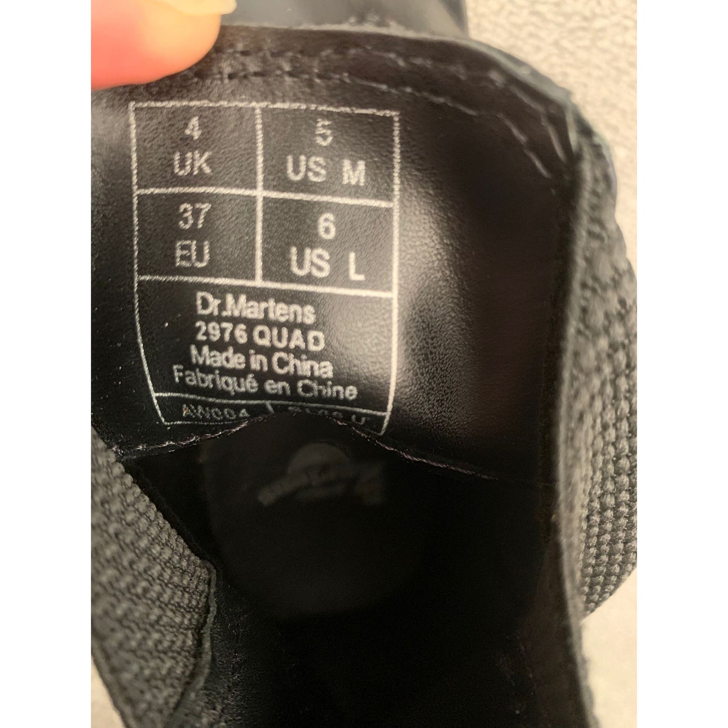 Dr Martens 2976 QUAD Platform Chelsea Boots Black Leather Size Mens 6 Women’s 7