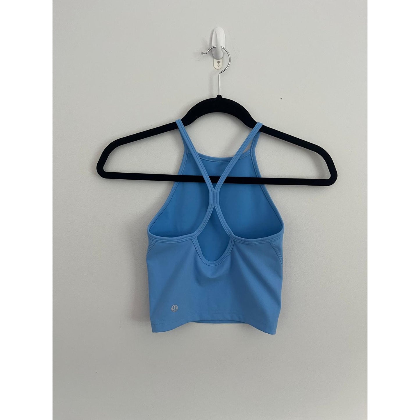 Lululemon Cropped Tank Top Women 2 Blue Racerback Stretch Activewear