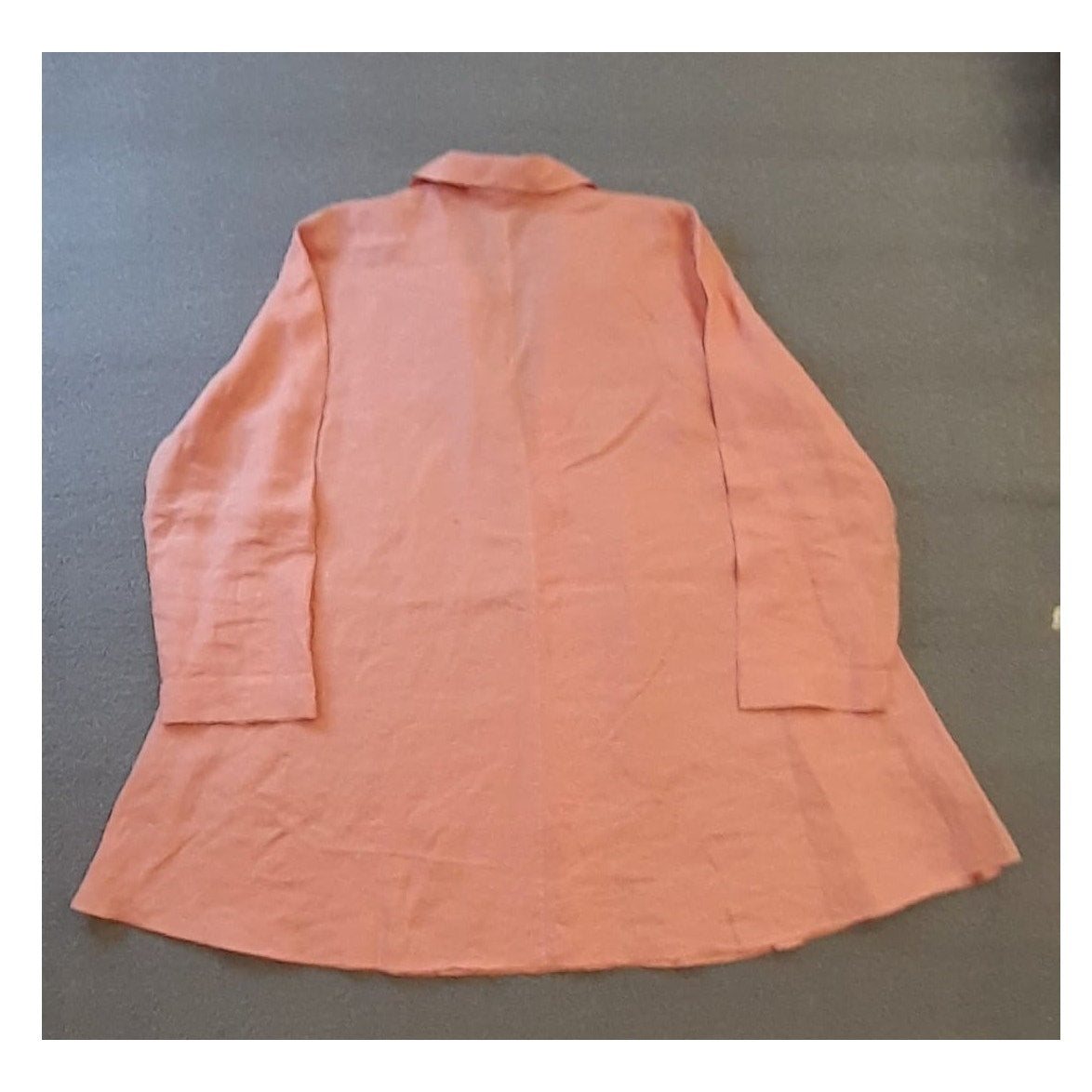 Salvatore Ferragamo Womens Linen Salmon Peach Button Jacket/Shirt
