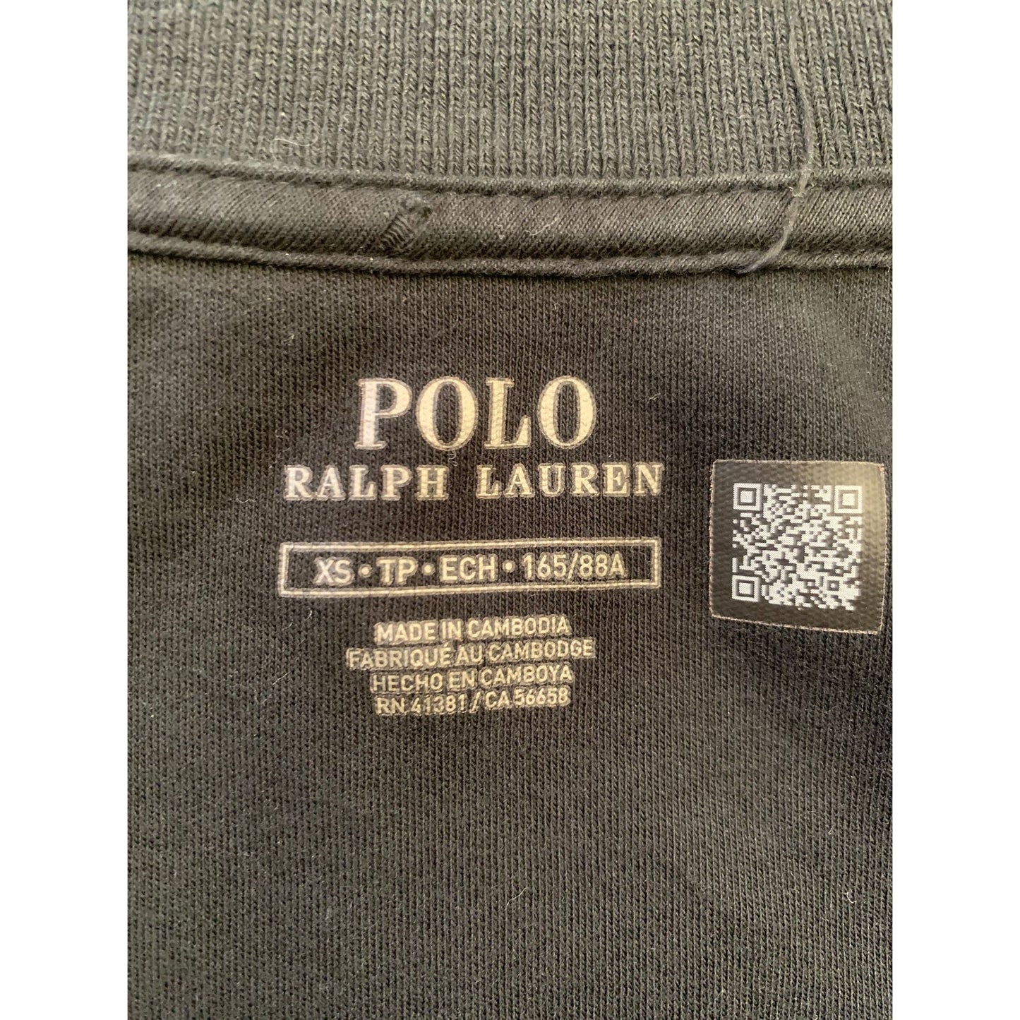 Polo Ralph Lauren Men's XS Black White Full Zip Track Jacket