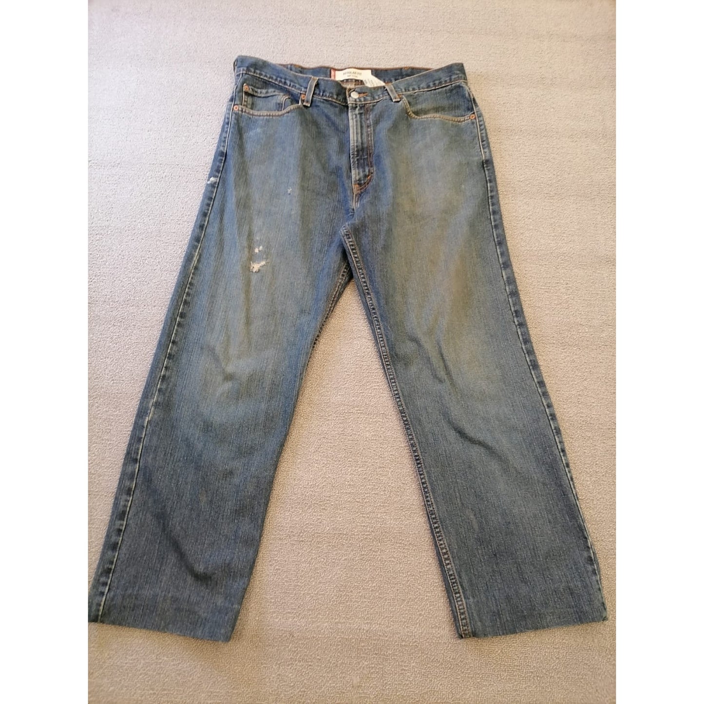Levi's 505 Male W38 L34 Classic Blue Denim Jeans Regular Fit Durable Everyday