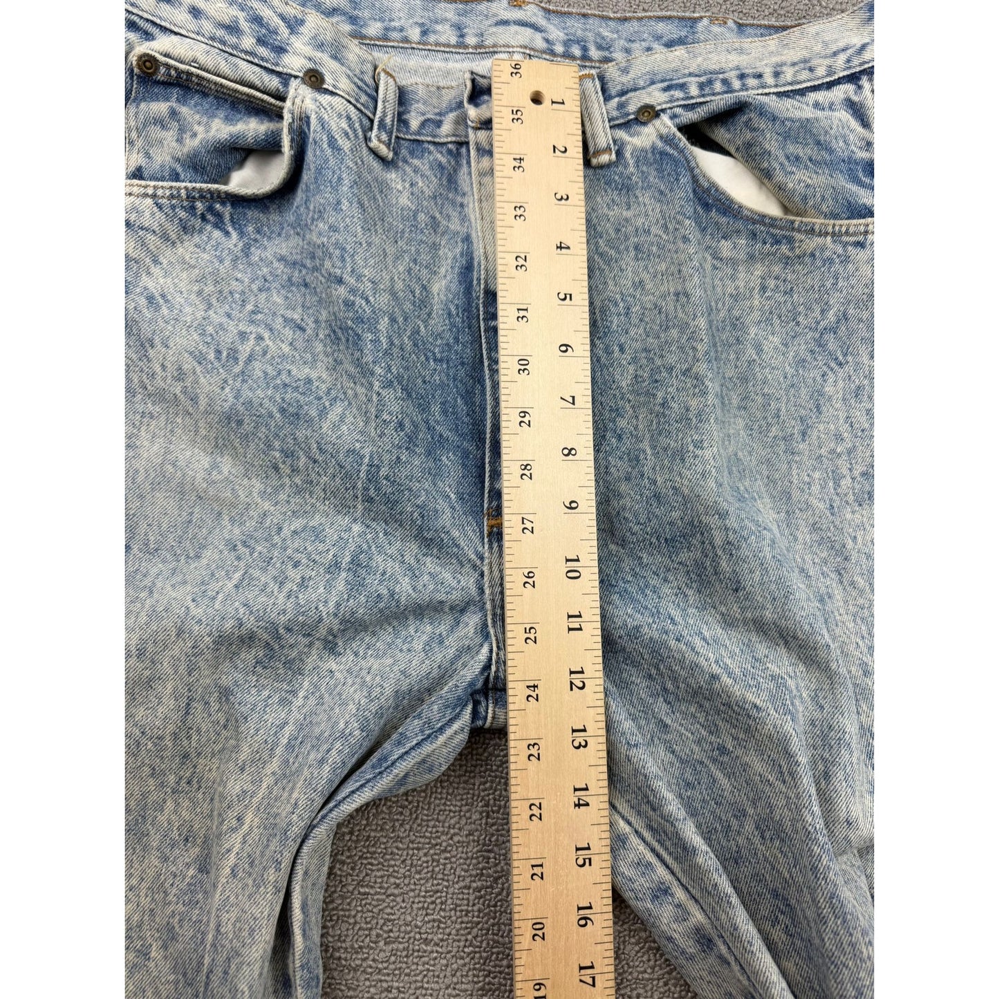 Vintage Wrangler Men's 36x34 Blue Acid Wash Authentic Jeans