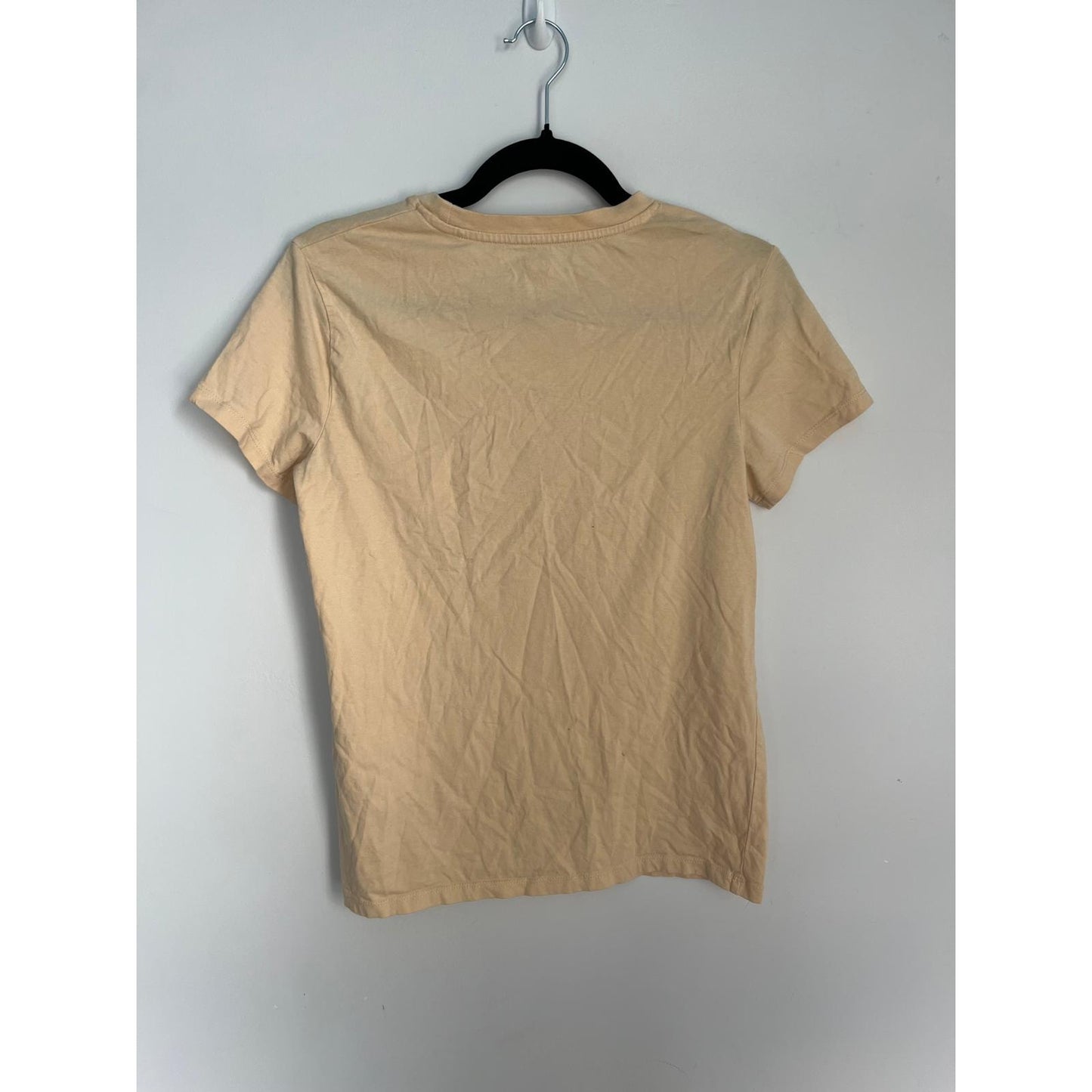 Levis Logo T Shirt Women Small Beige Short Sleeve Crewneck Cotton Tee