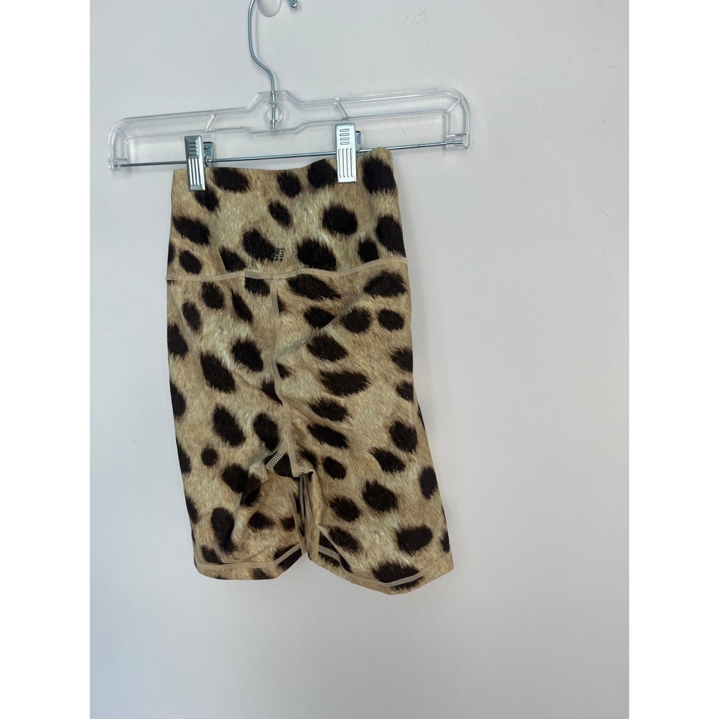 WeWoreWhat Leopard Print Biker Shorts Women XS High Waist Stretch NWT