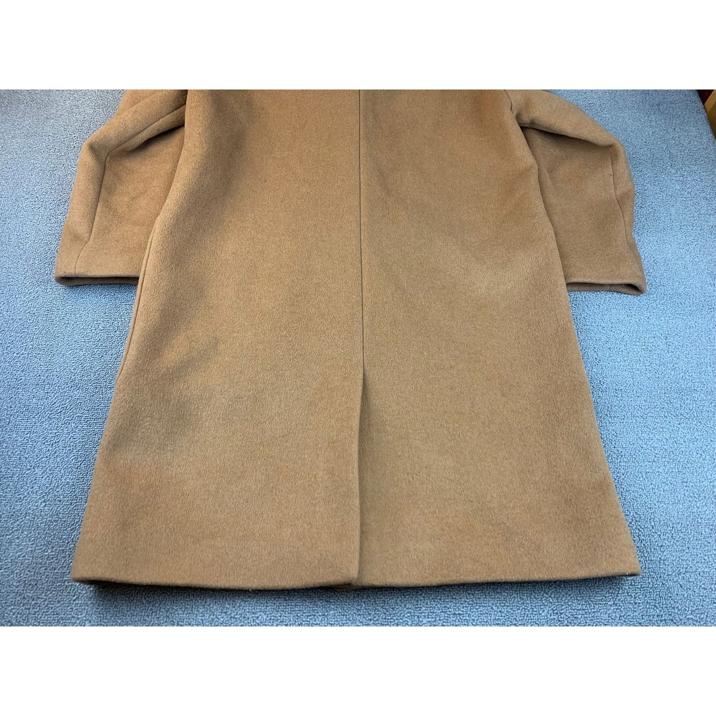 Madewell Women's Medium Brown Wool Duster Camel With Notch Lapels Coat