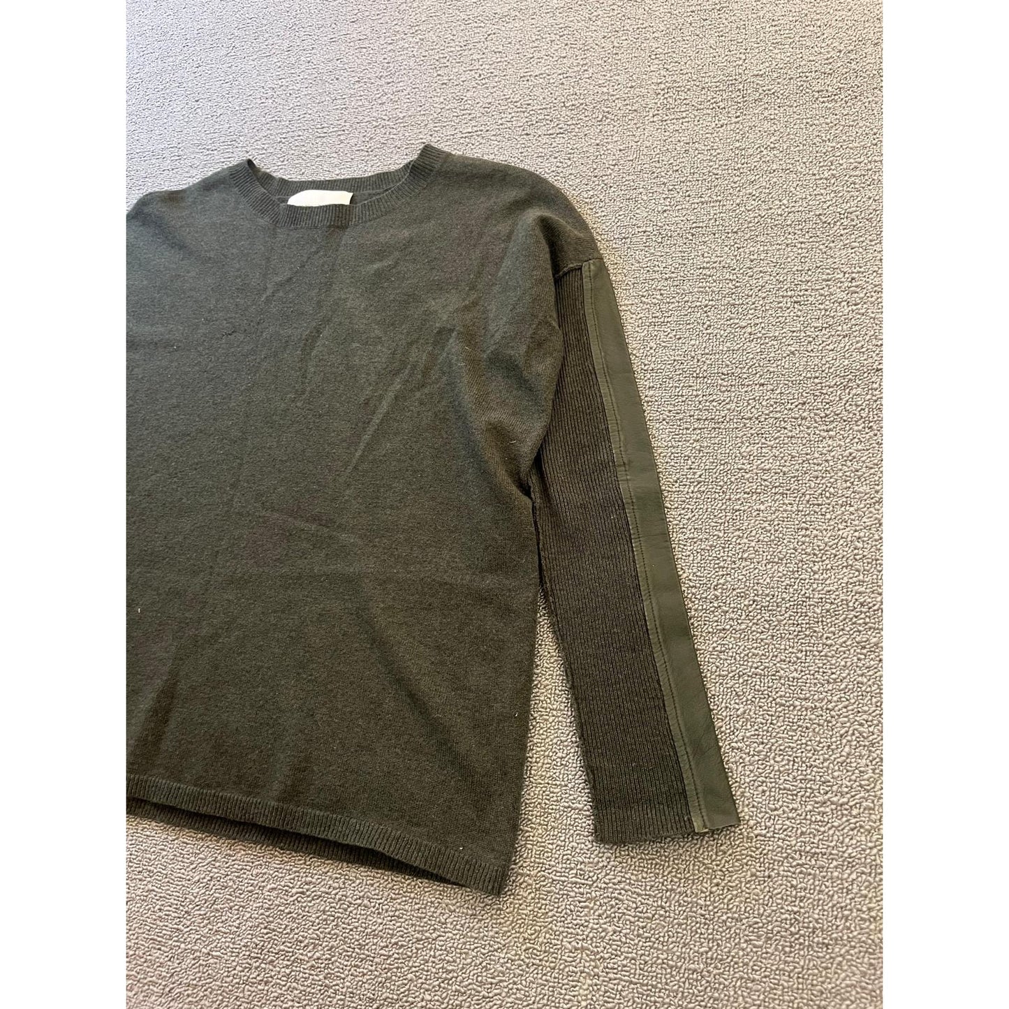 Brochu Walker Womens S Olive Green Long Sleeve Knit Sweater Top