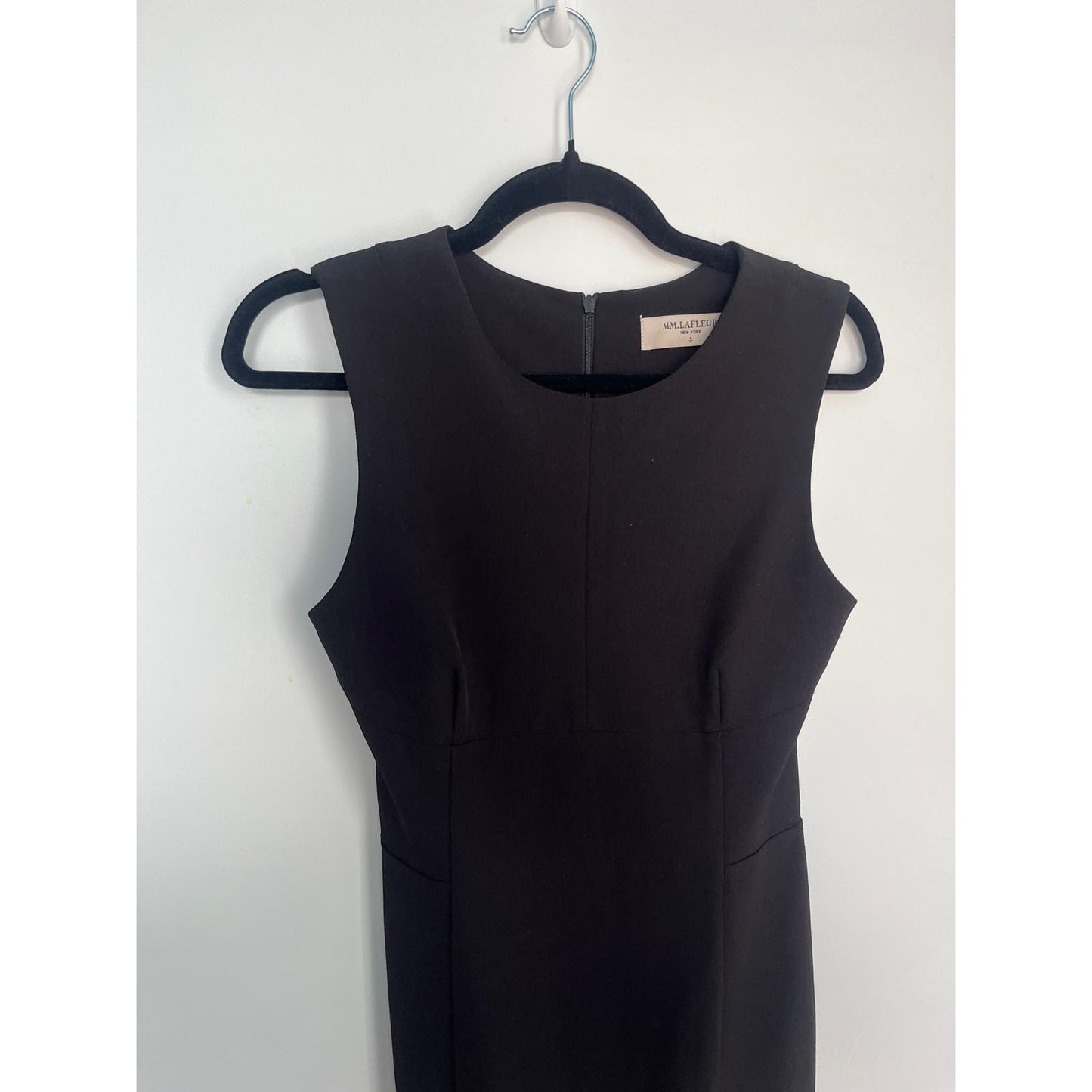 MM Lafleur Sheath Dress Women 4 Black Sleeveless Work Office Minimalist