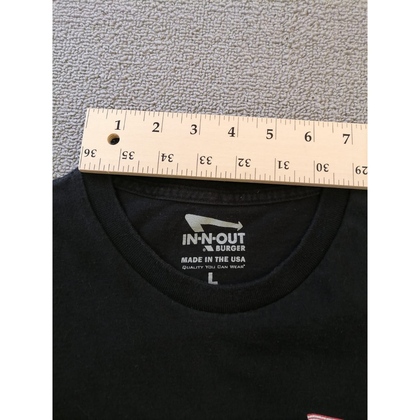 In N Out Burger Male Large Black Tee Graphic Casual Cotton T-Shirt Casual