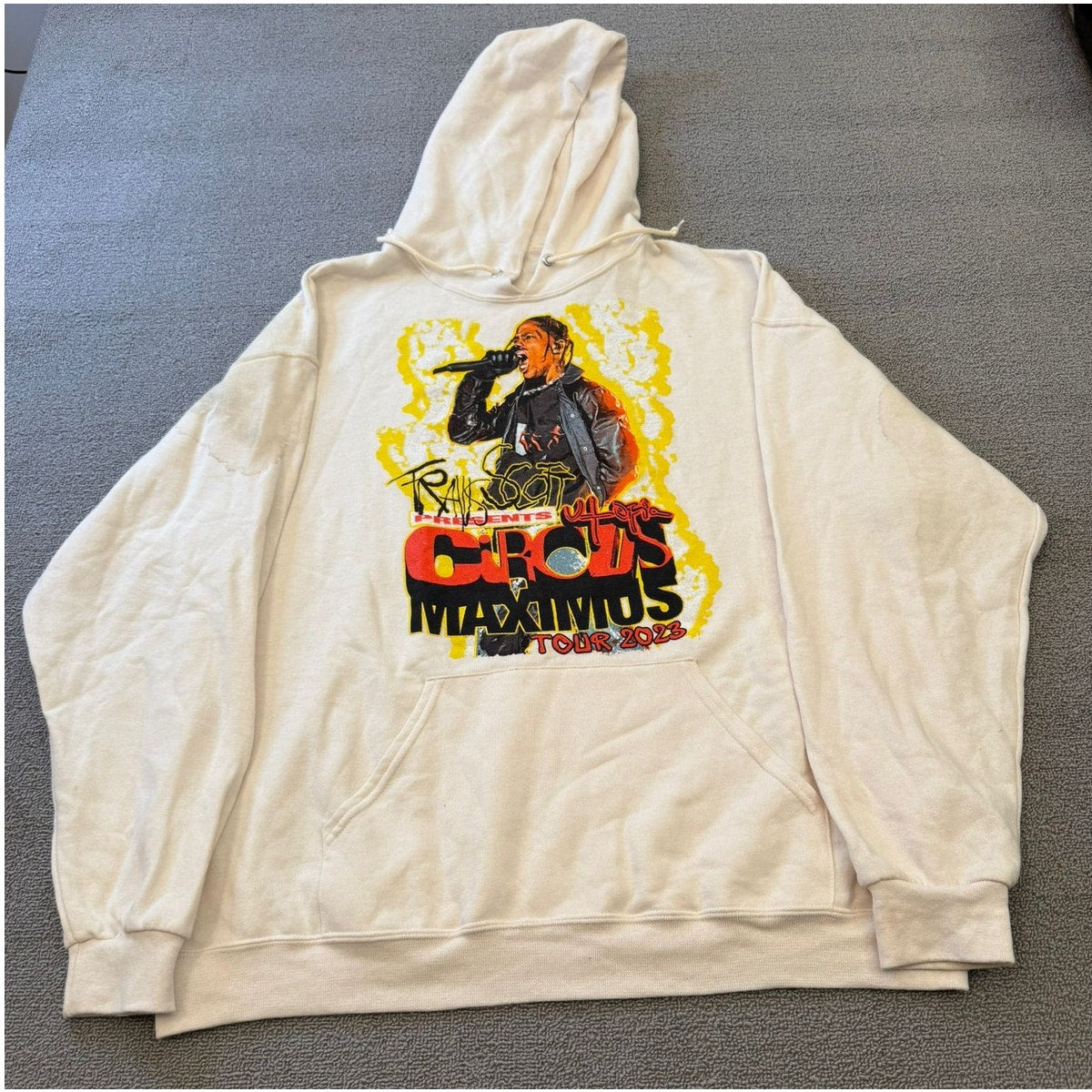 Jerzees Nublend Mens Extra Large Travis Scott Circus Maximus Tour 2023 Hoodie