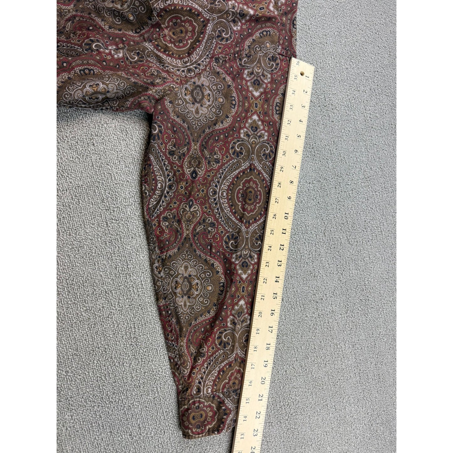 Bill Blass Men Large Multicolor Paisley Button Down Shirt