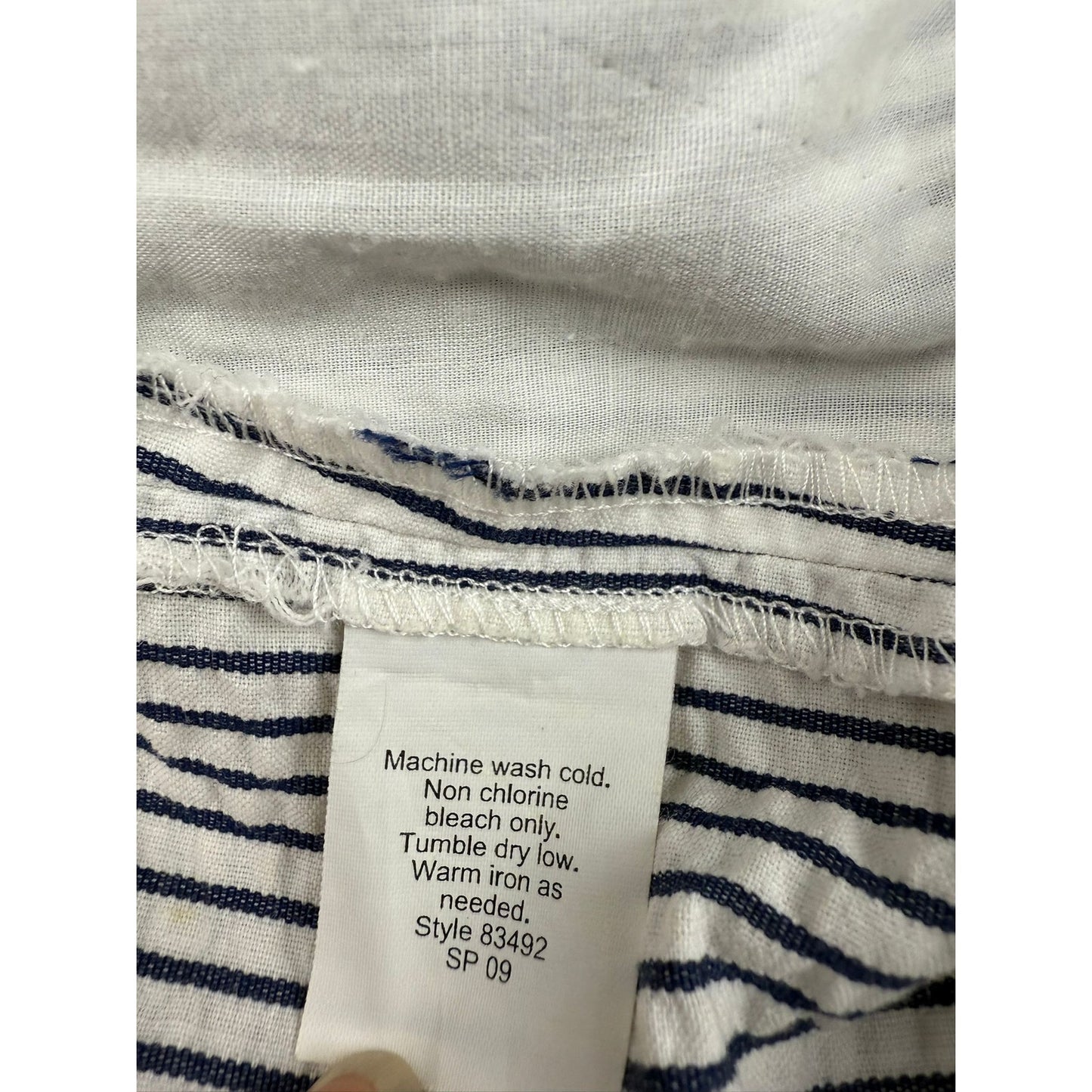 J. Crew Women's 0 Blue White Striped City Fit Bell Bottom Pants