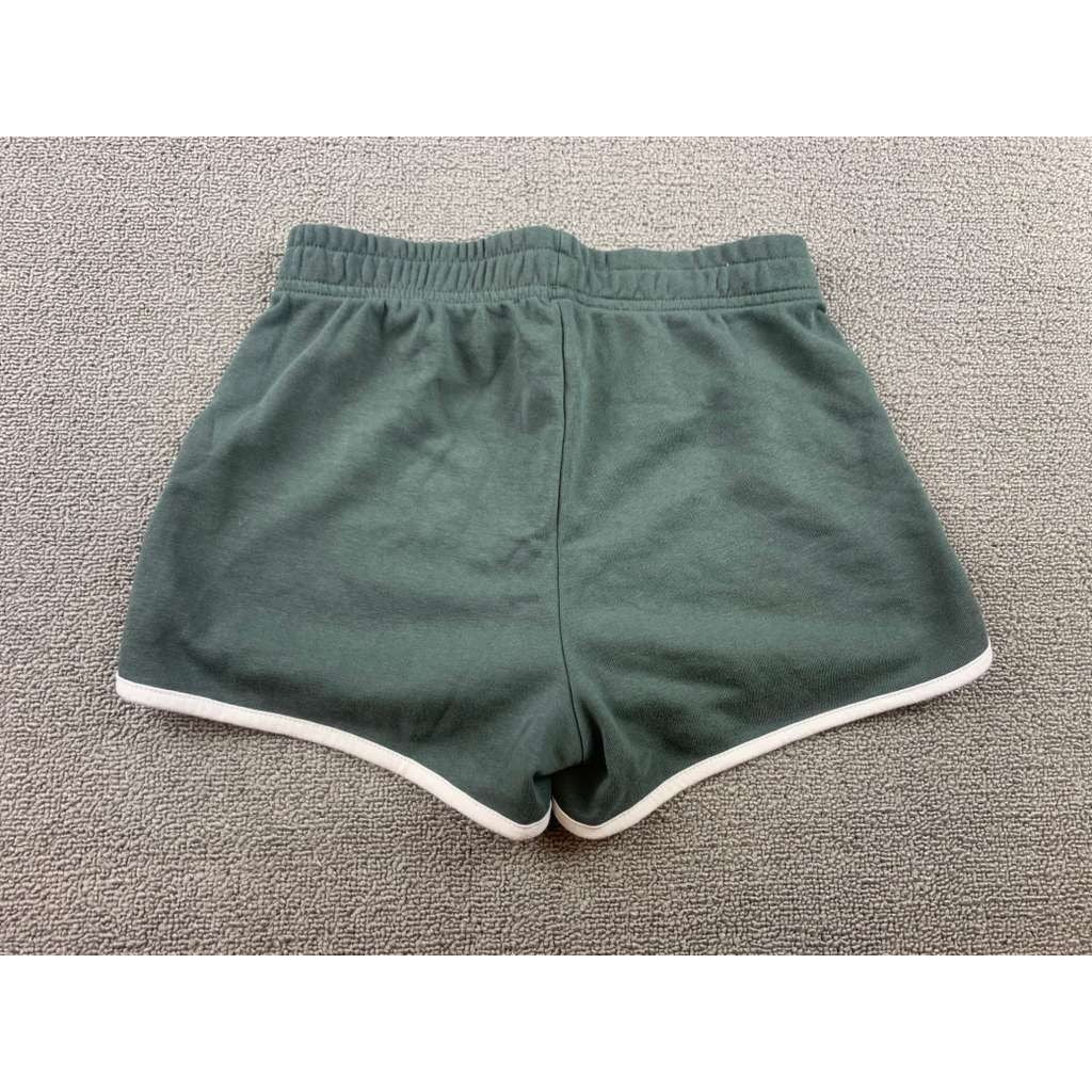 Fox Women XS Green White Athletic Running Shorts Trim Dolphin Hem