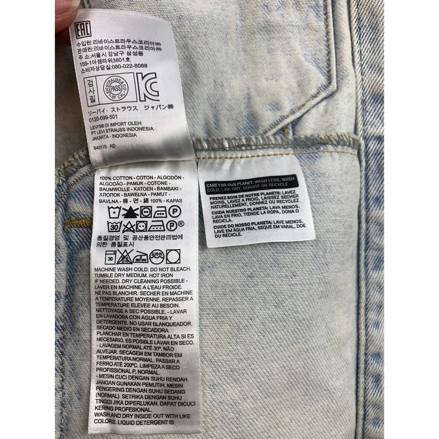 Levis Red Tab Jacket Size S Distressed Western Trucker Denim Washed Jacket