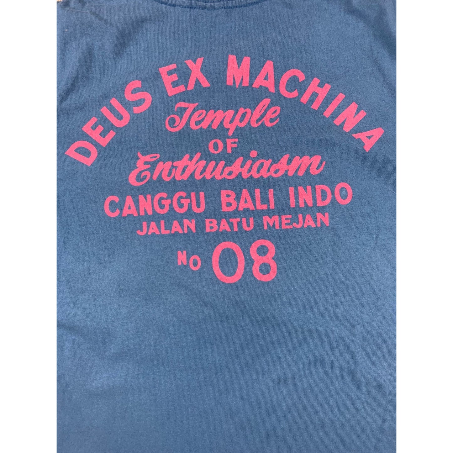Deus Ex Machina Men's XS Blue Pocket Crew Neck T-Shirt