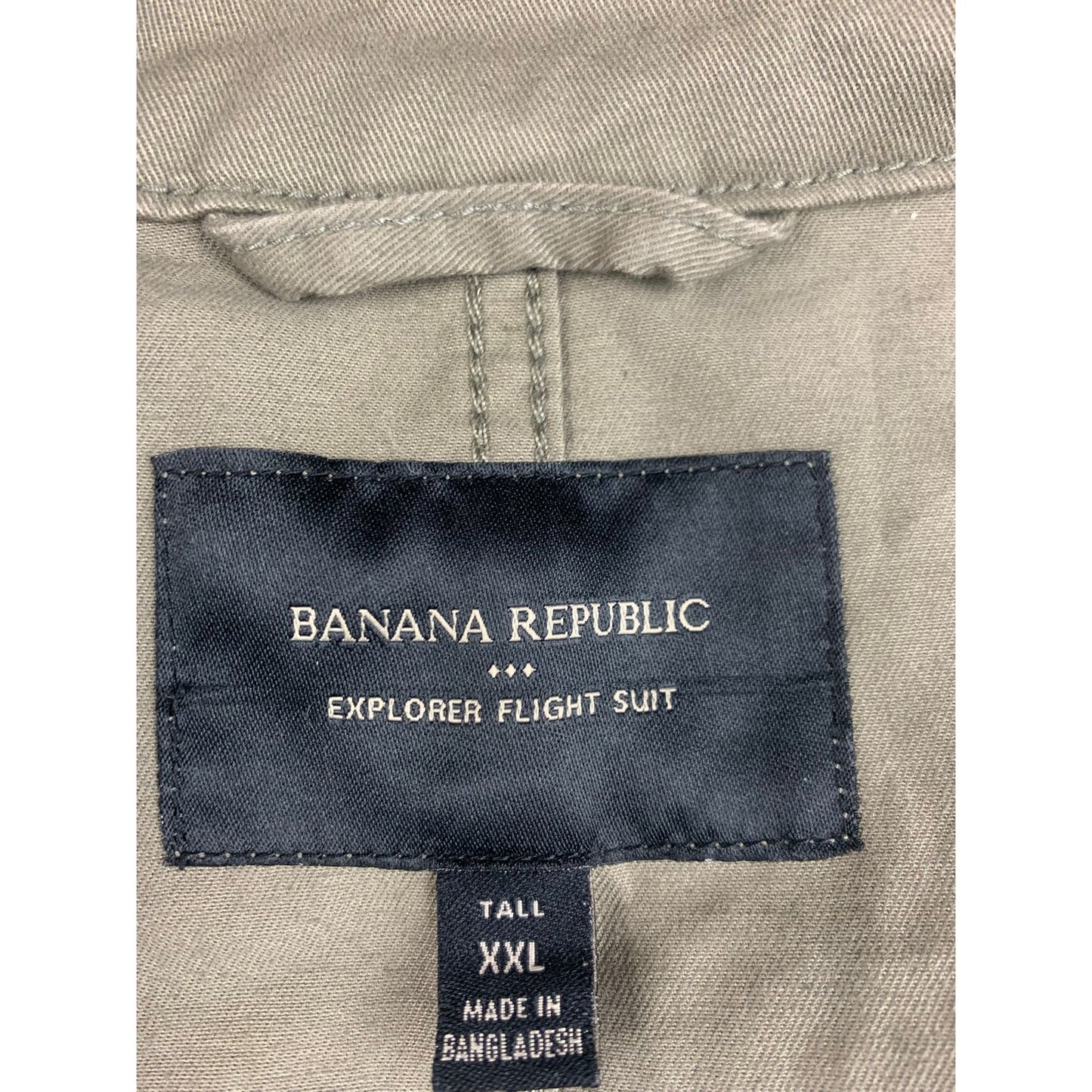 Banana Republic Men XXL Tall Cotton Explorer flight Suit Jumpsuit Olive NWT