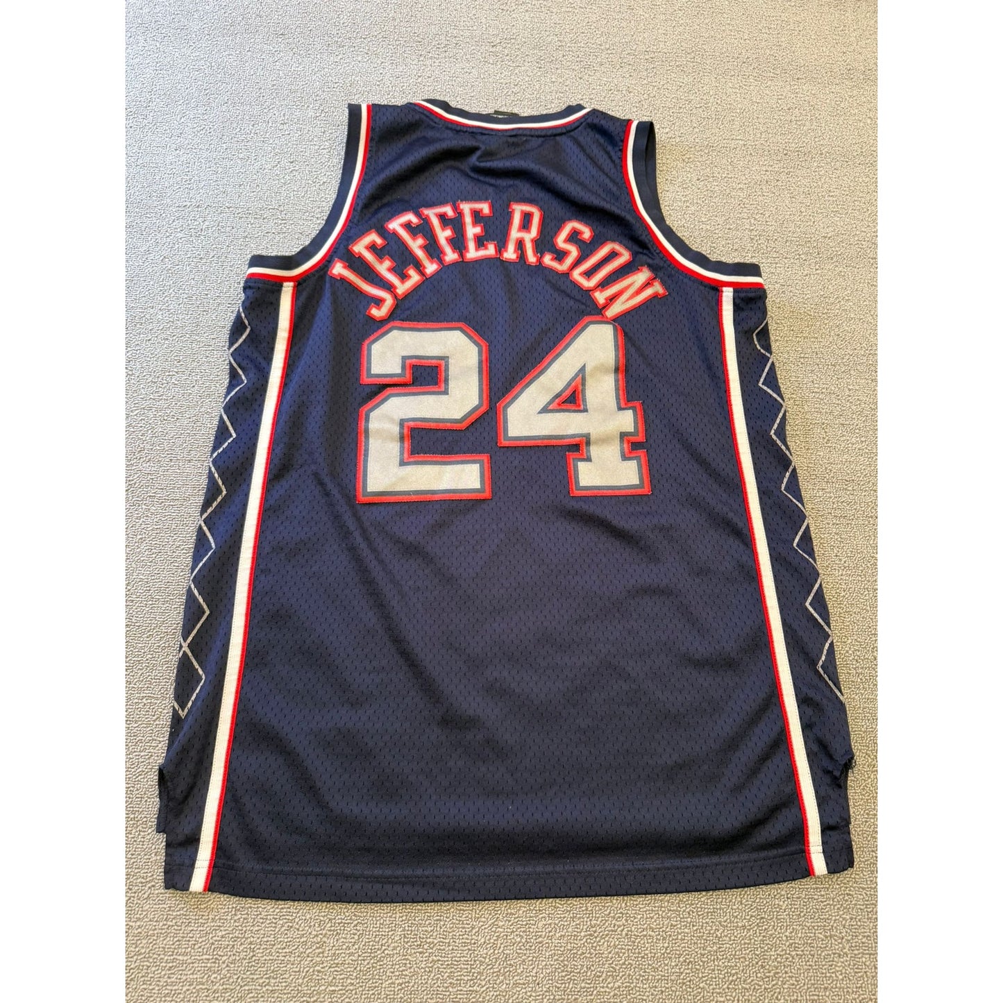 Vintage Richard Jefferson #24 Reebok New Jersey Nets NBA Jersey Men Medium