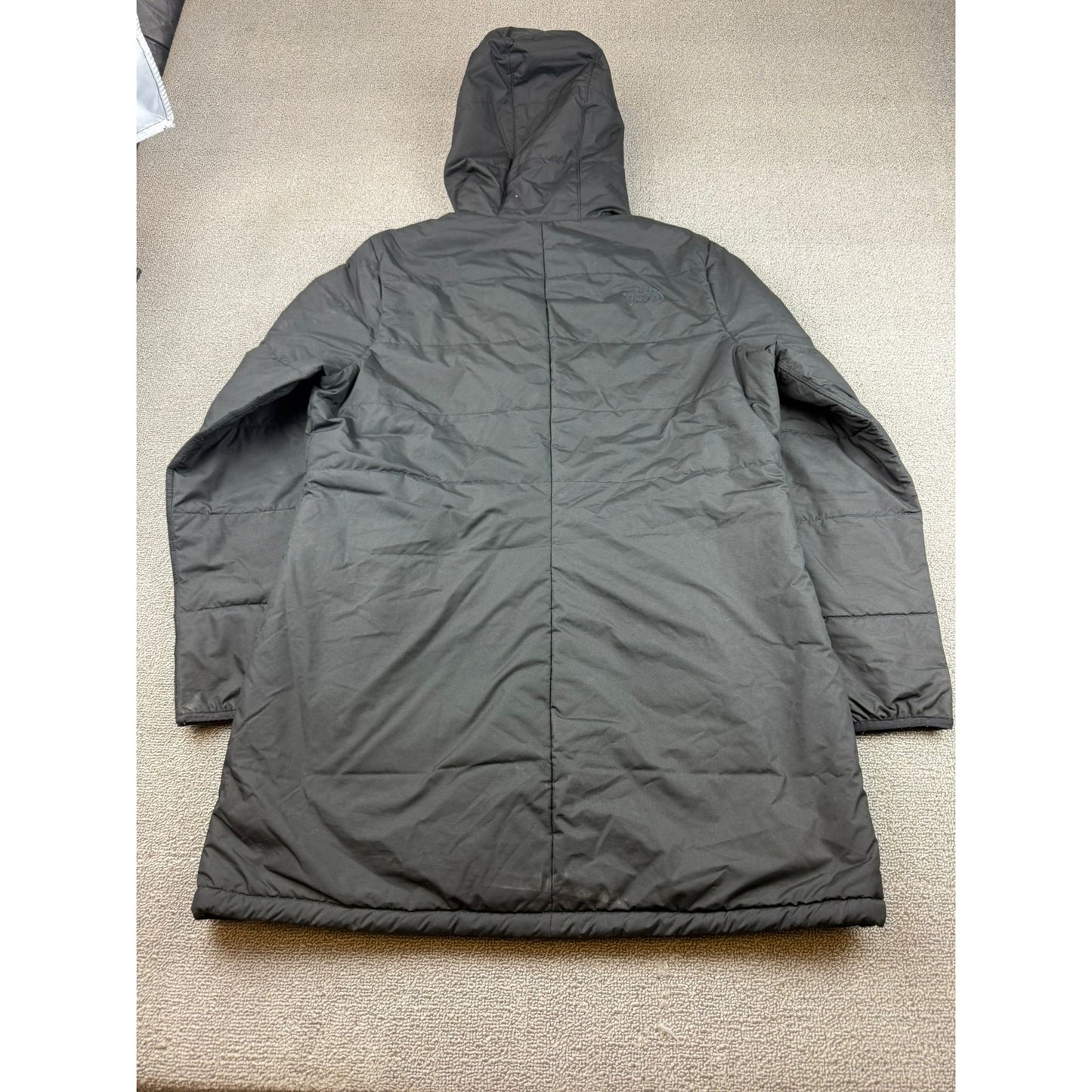 The North Face Women's Size Medium Black Fleece Hooded Puffer Jacket Reversable
