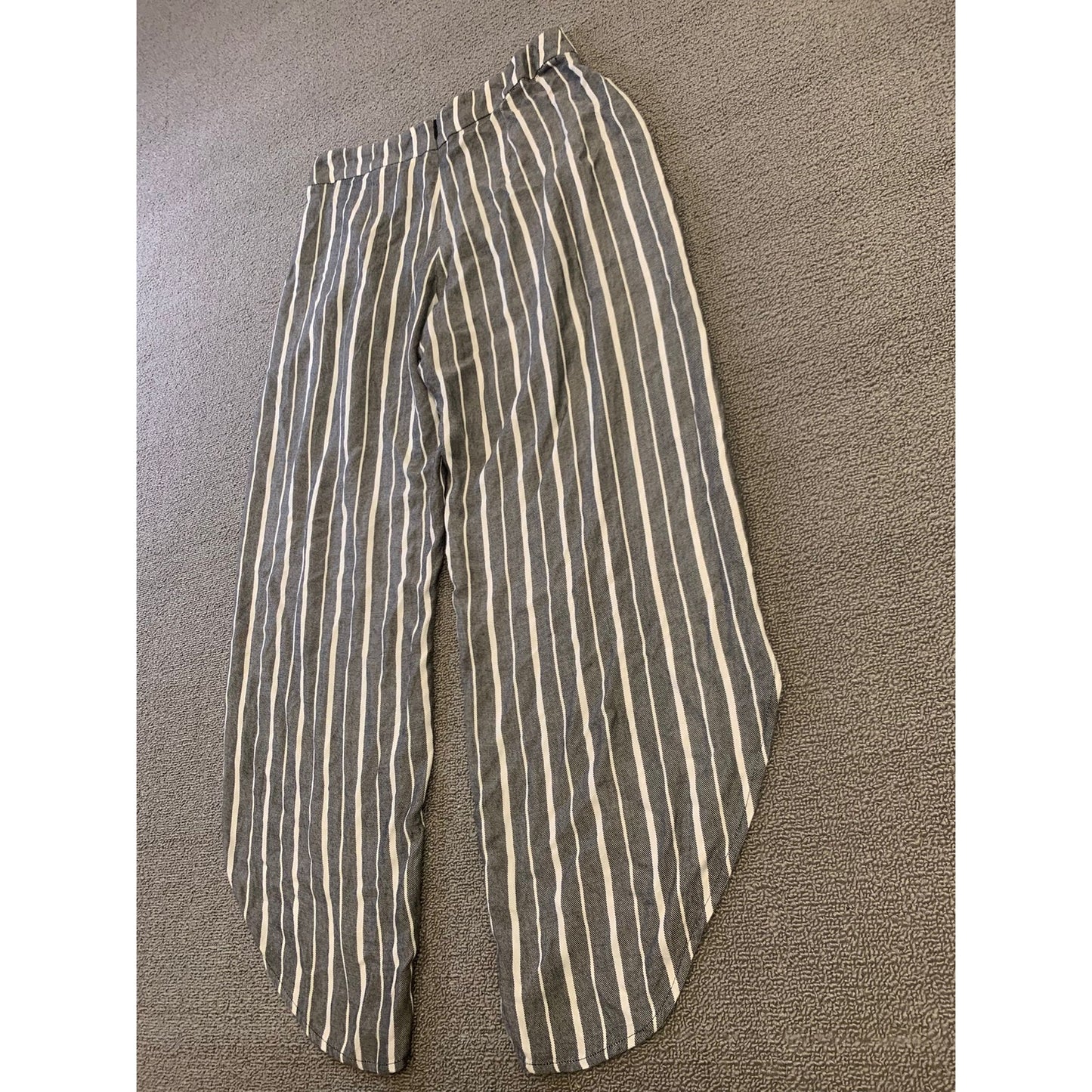 FREE PEOPLE All Weekend Long Women's 2 Black White Striped Split Hem