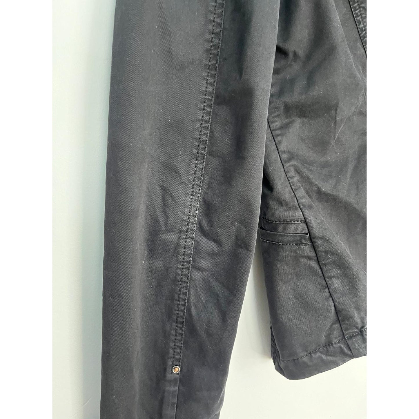 Diesel Utility Jacket Women S Black Casual Zip Front Cargo Style