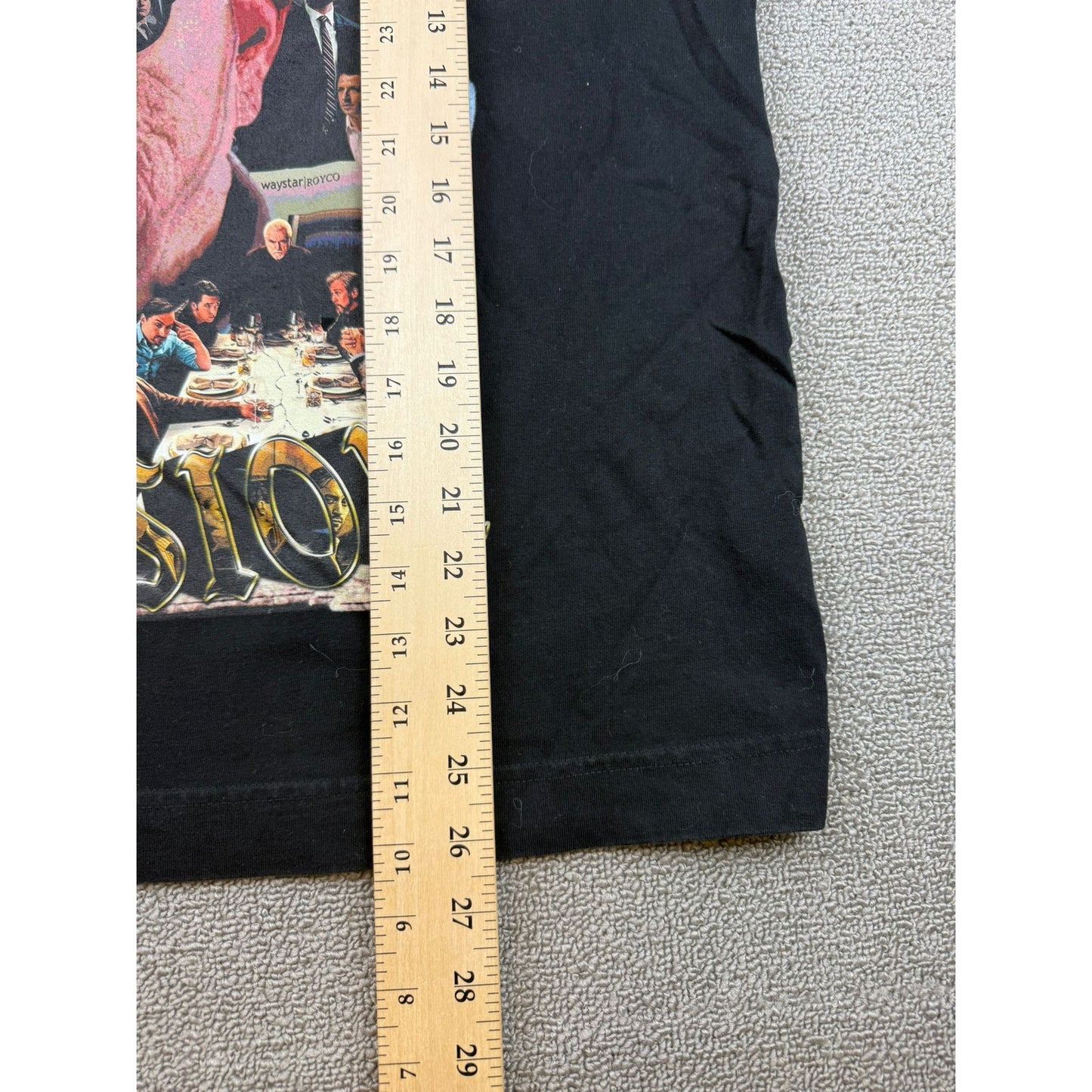 Greazy Tees Men's Large Black Succession TV Show T-Shirt Logan Roy
