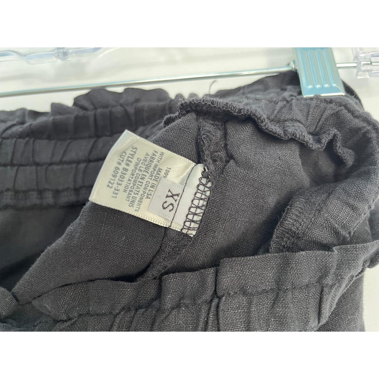 Bella Dahl Shorts Women XS Black Star Print Frayed Hem Linen Summer