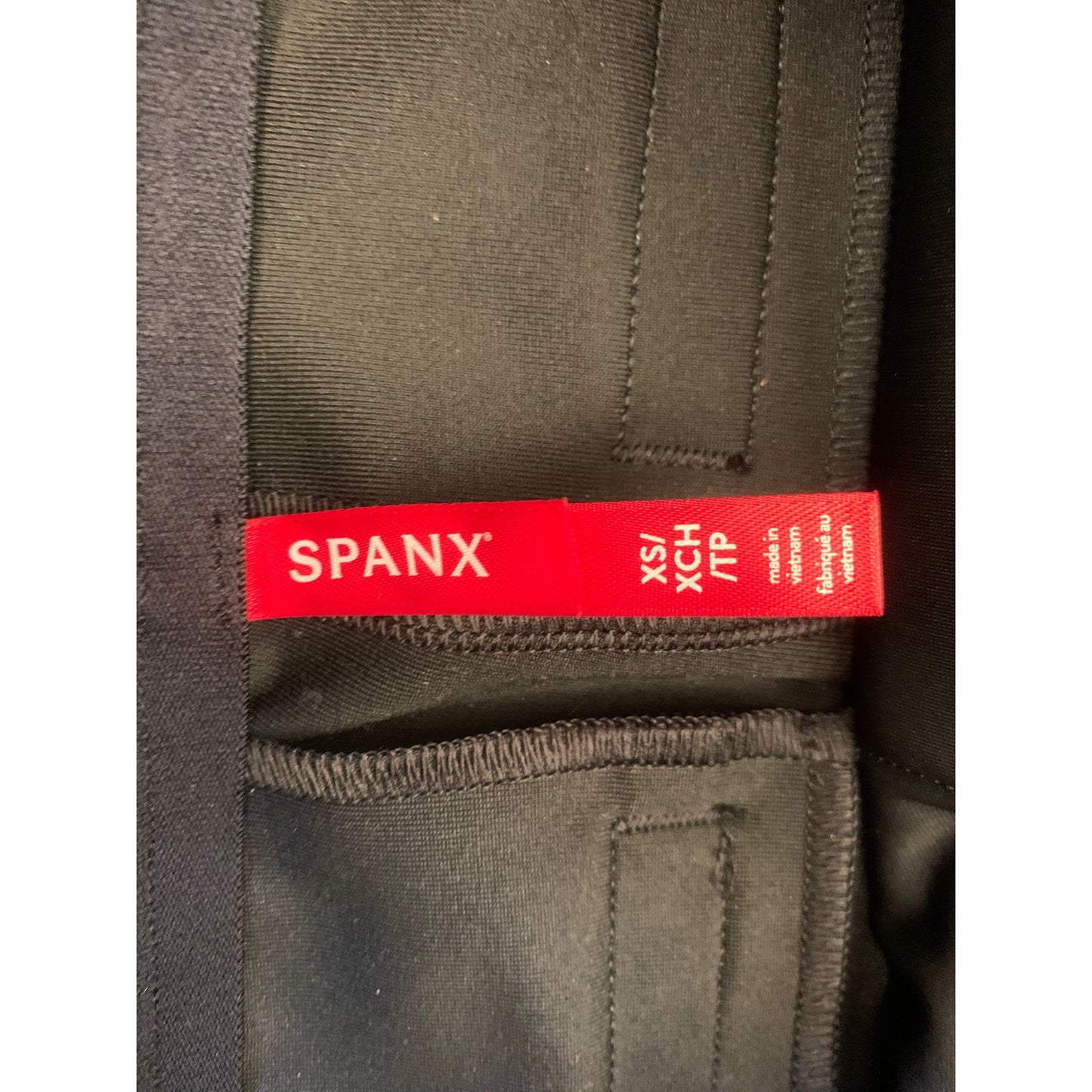 Spanx Women XS Black Faux Leather Flare Leggings