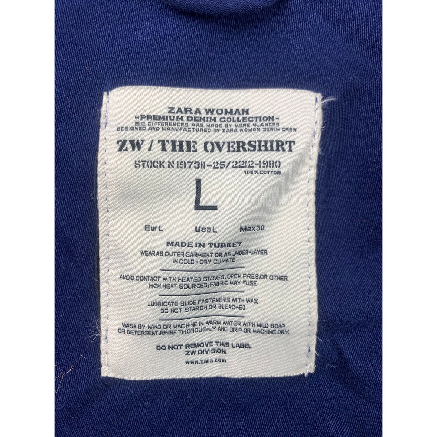 Zara Womens Large Shacket Blue Denim Everything Starts With A Blank Canvas