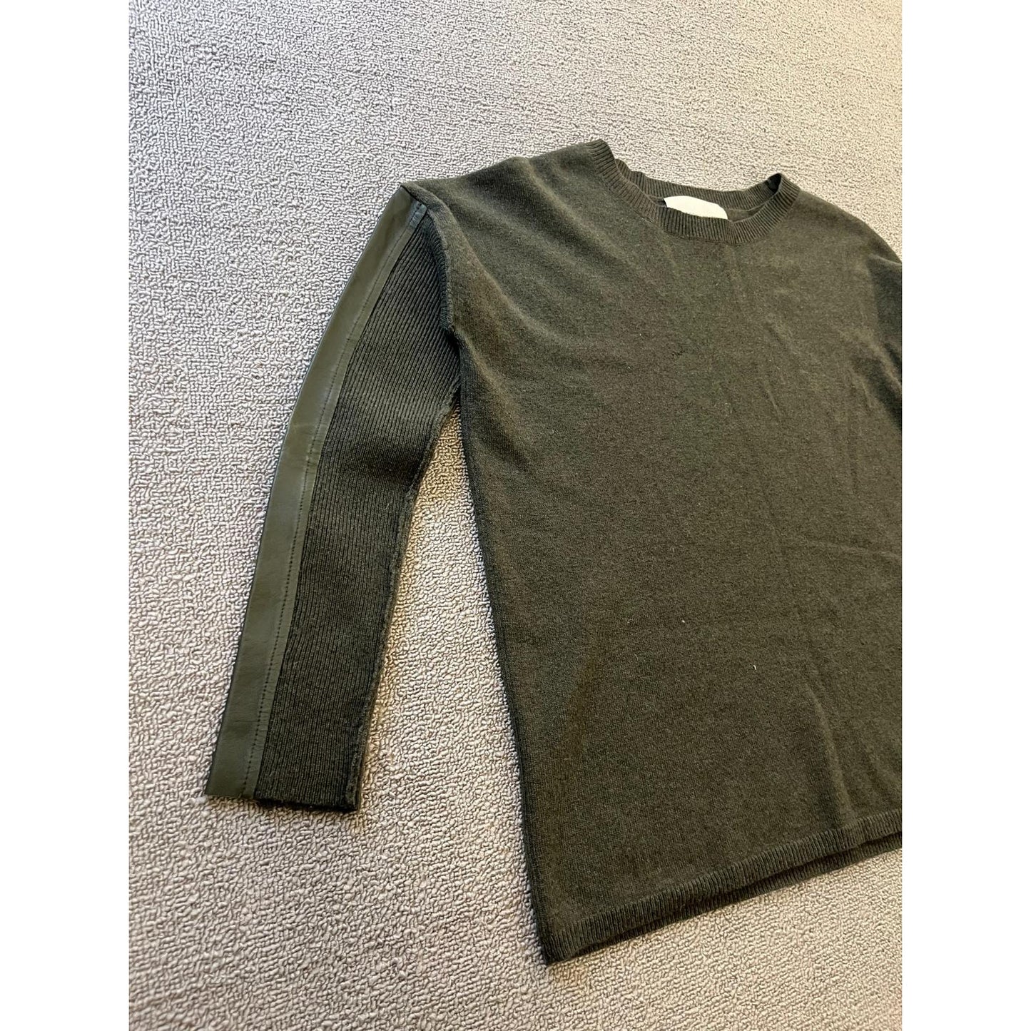 Brochu Walker Womens S Olive Green Long Sleeve Knit Sweater Top