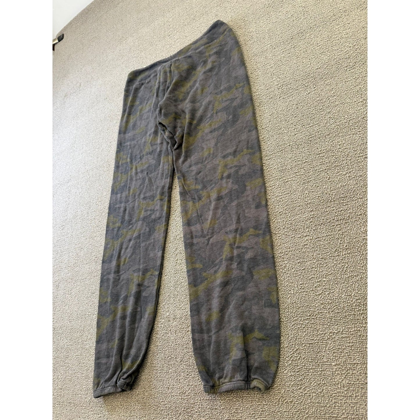 MONROW Women's XS Dark Gray Camo Drawstring Sweatpants Lounge Pants