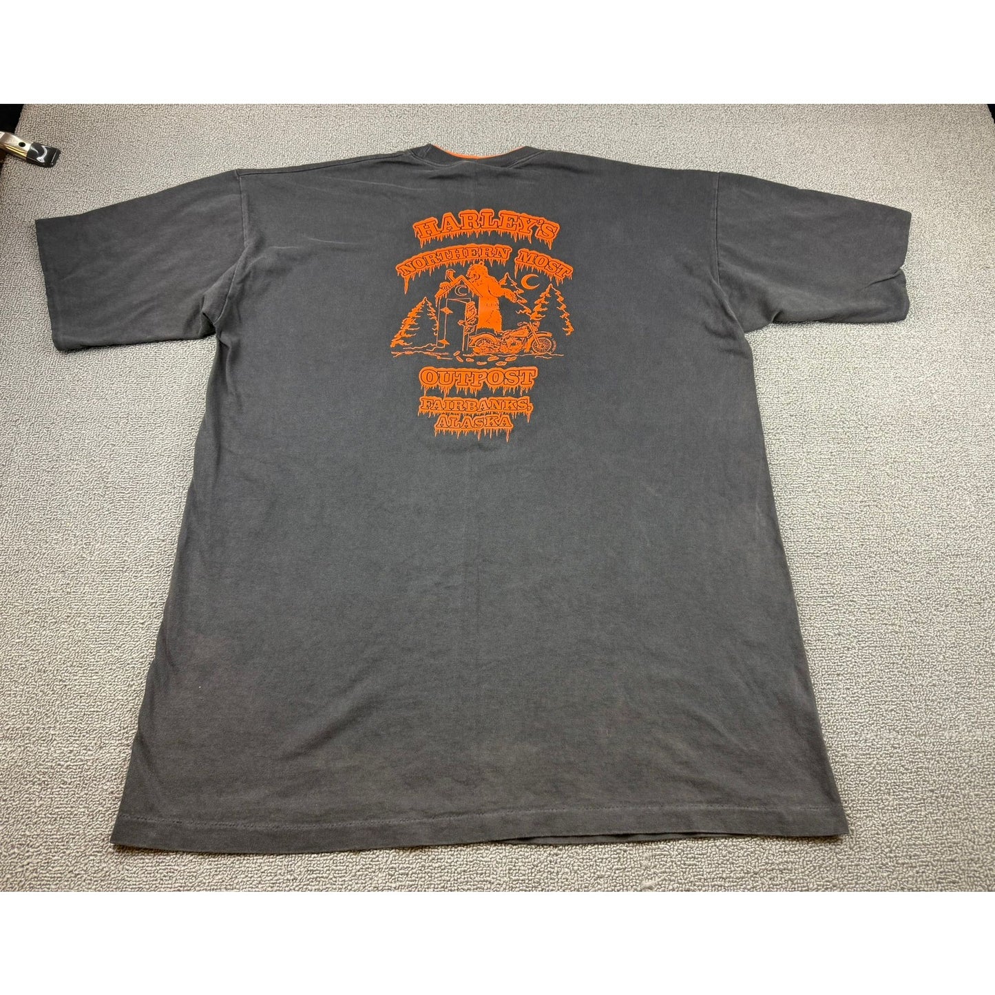 Vintage 90s Harley-Davidson Alaska T-Shirt R.K. Stratman XL Northernmost Outpost