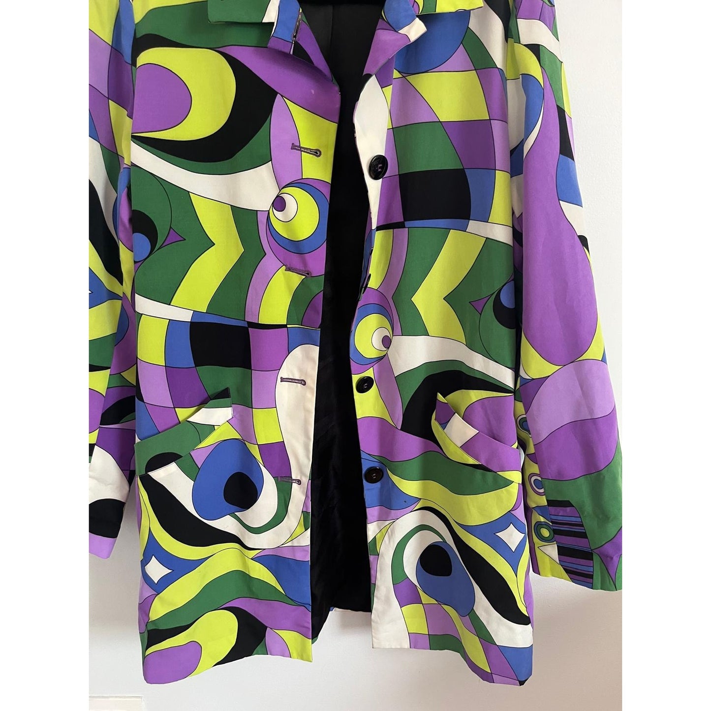 Regal Regency Blazer Women L Multicolor Psychedelic Print Mod 60s Style