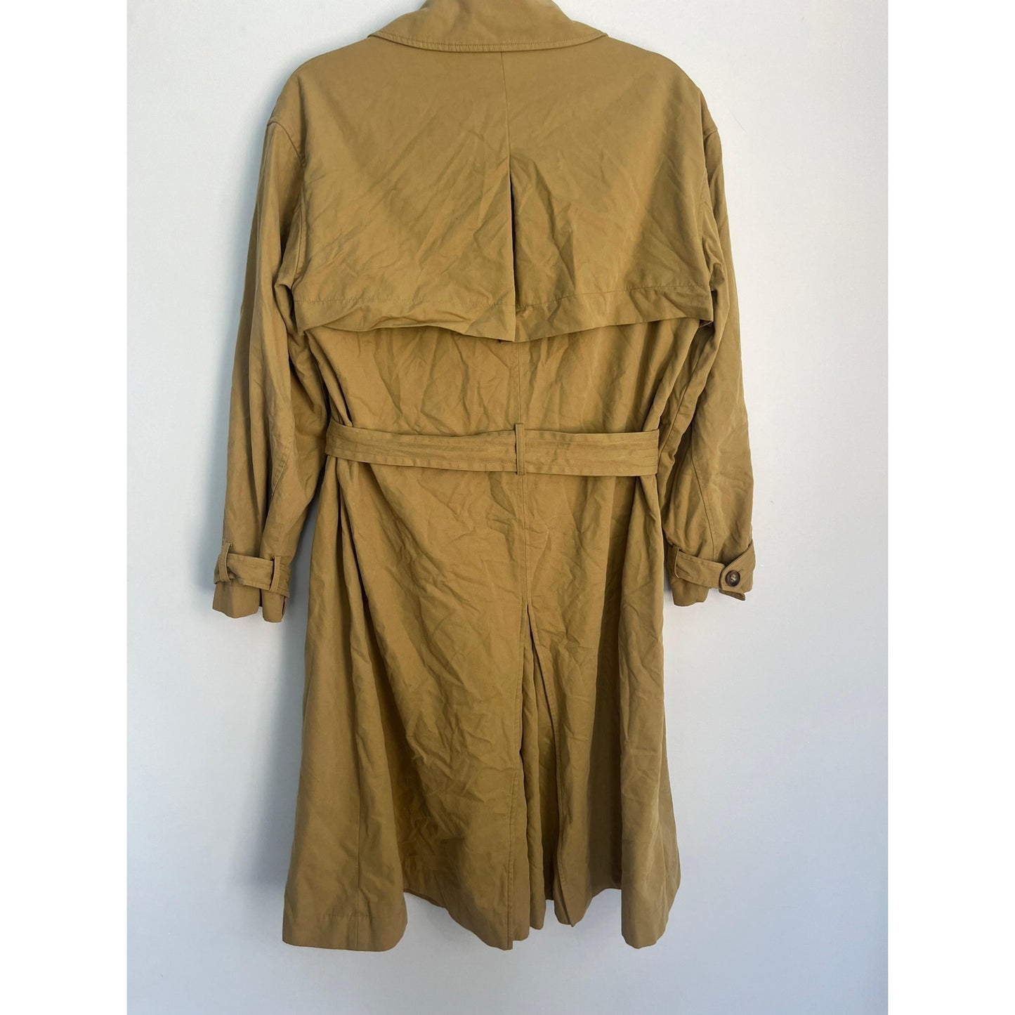 Nili Lotan Trench Coat Women S Tan Belted Cotton Double Breasted Lined