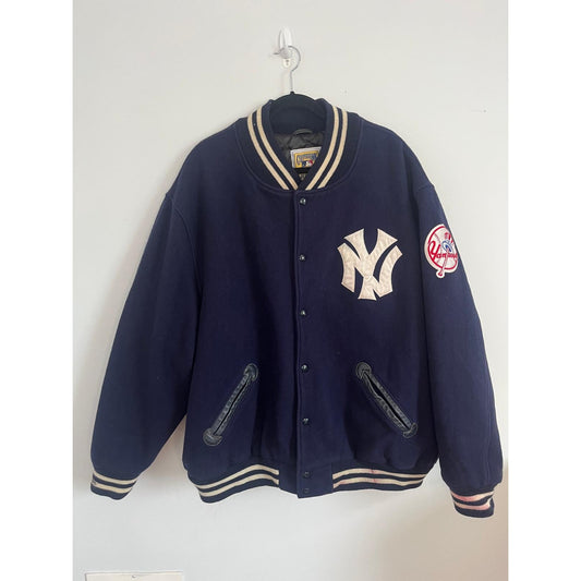 Mitchell & Ness Jacket Men 60 Navy Yankees Varsity Wool Cooperstown MLB