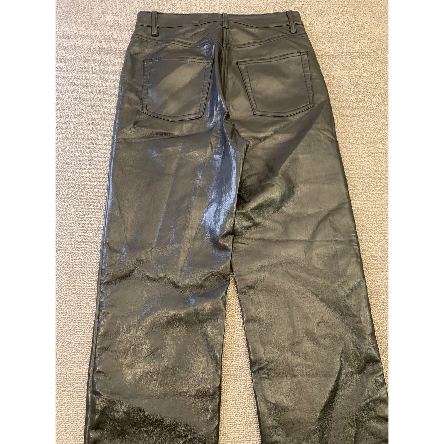 Aritzia Wilfred Women Size 0 Black Faux Leather Pants