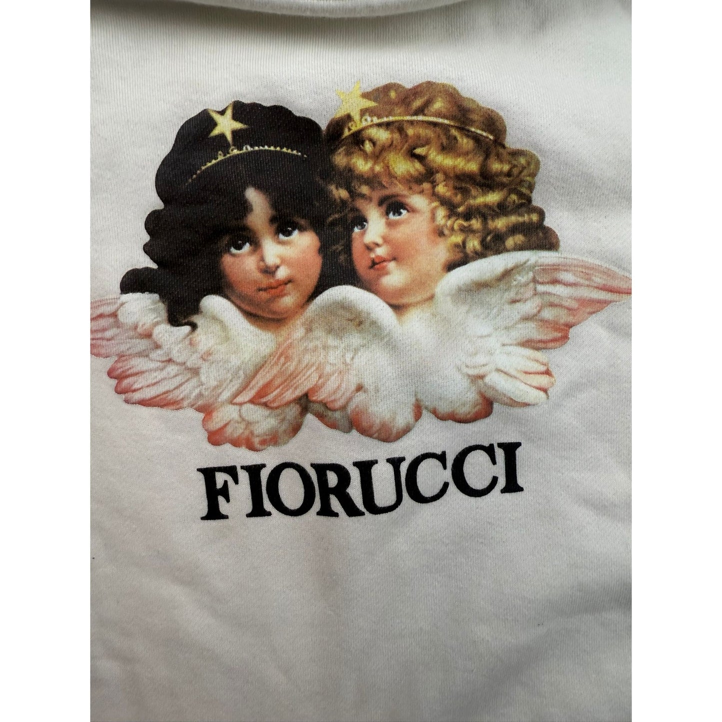 Fiorucci Angels Women Extra-small White Crewneck Sweatshirt Pullover