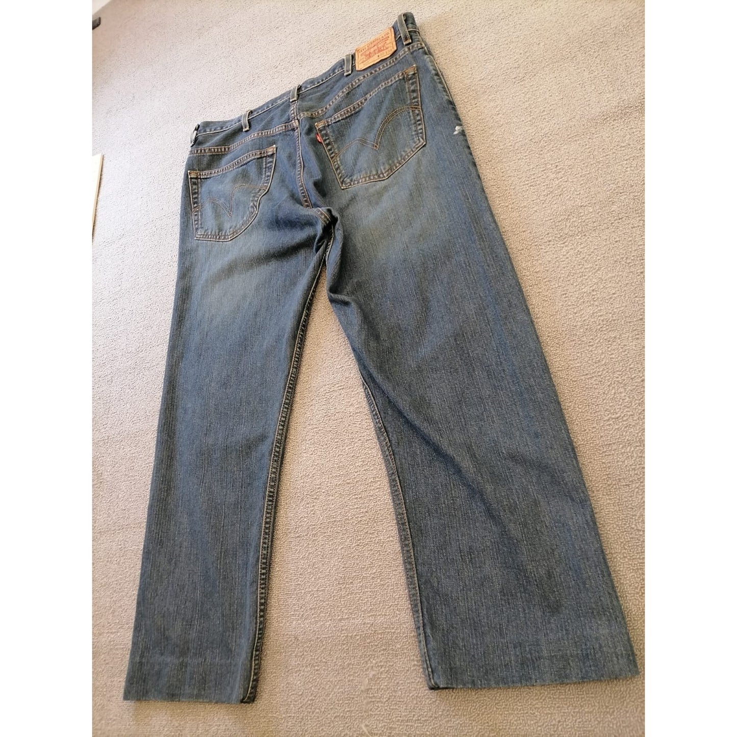 Levi's 505 Male W38 L34 Classic Blue Denim Jeans Regular Fit Durable Everyday
