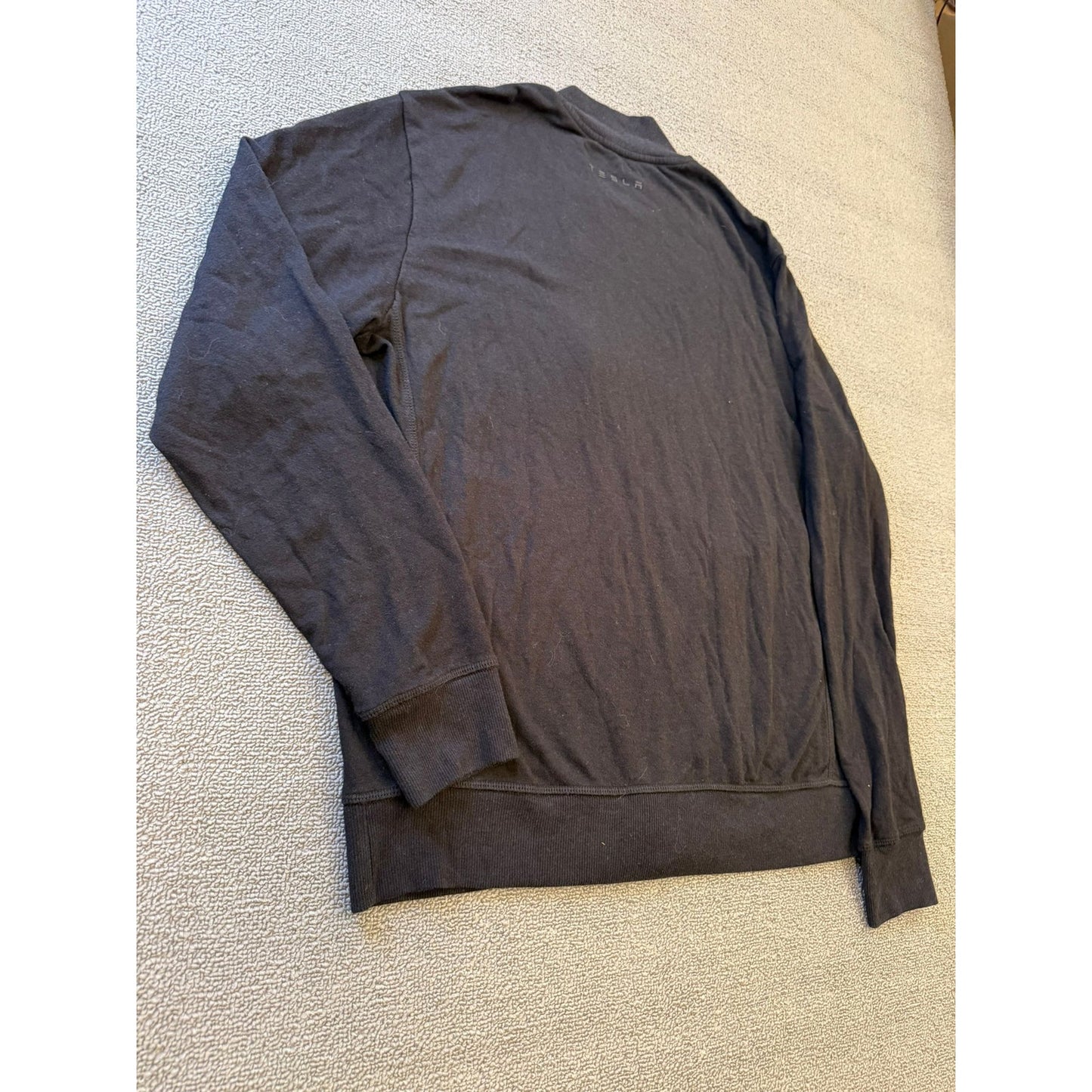 Tesla Mens Medium Black Full Zip Bomber Light Weight Jacket