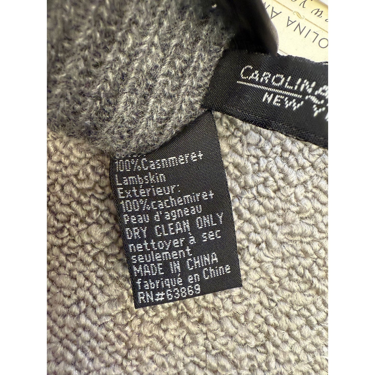 Carolina Amato Women's One Size Long Ribbed Cashmere Fingerless Gloves NWT