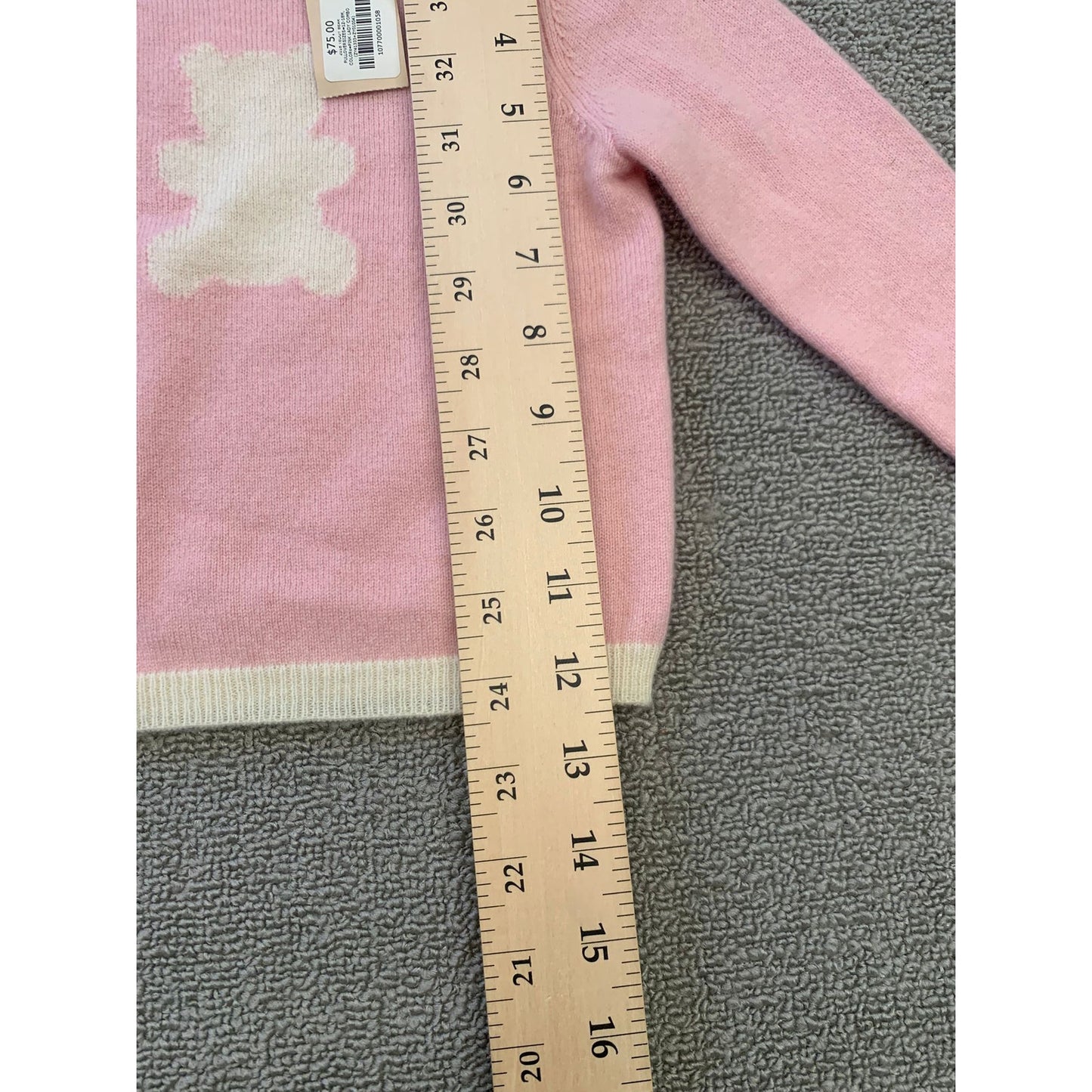 Sofia Cashmere Gilr's 12-18M Pink Teddy Bear Baby Sweater