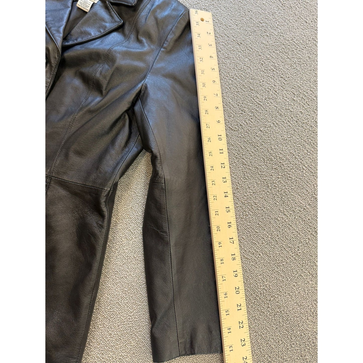 Sonoma Jean Company Small Women's Black Leather Jacket Zipper Closure