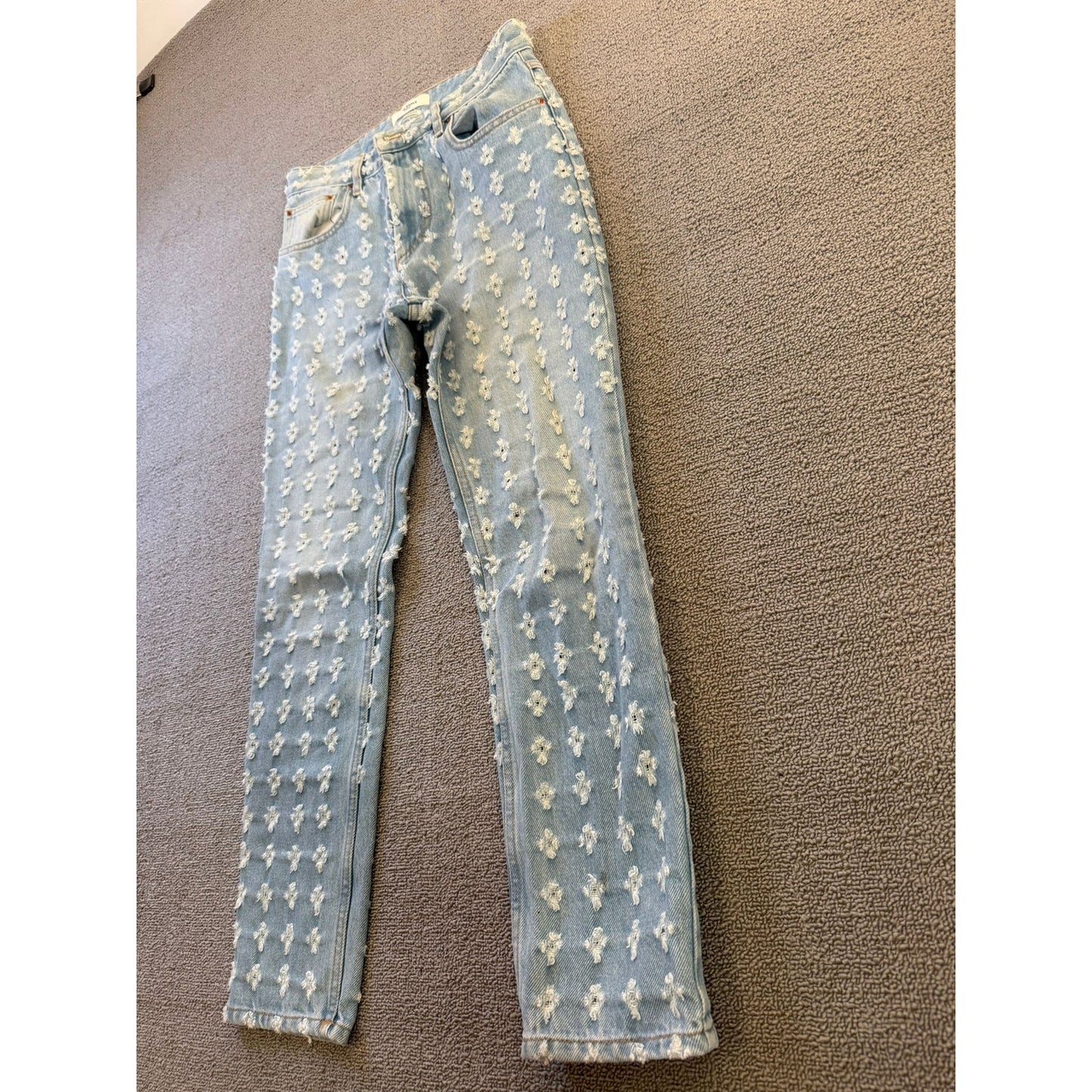 Isabel Marant Etoile Size 34 Womens Light Wash Floral Jeans