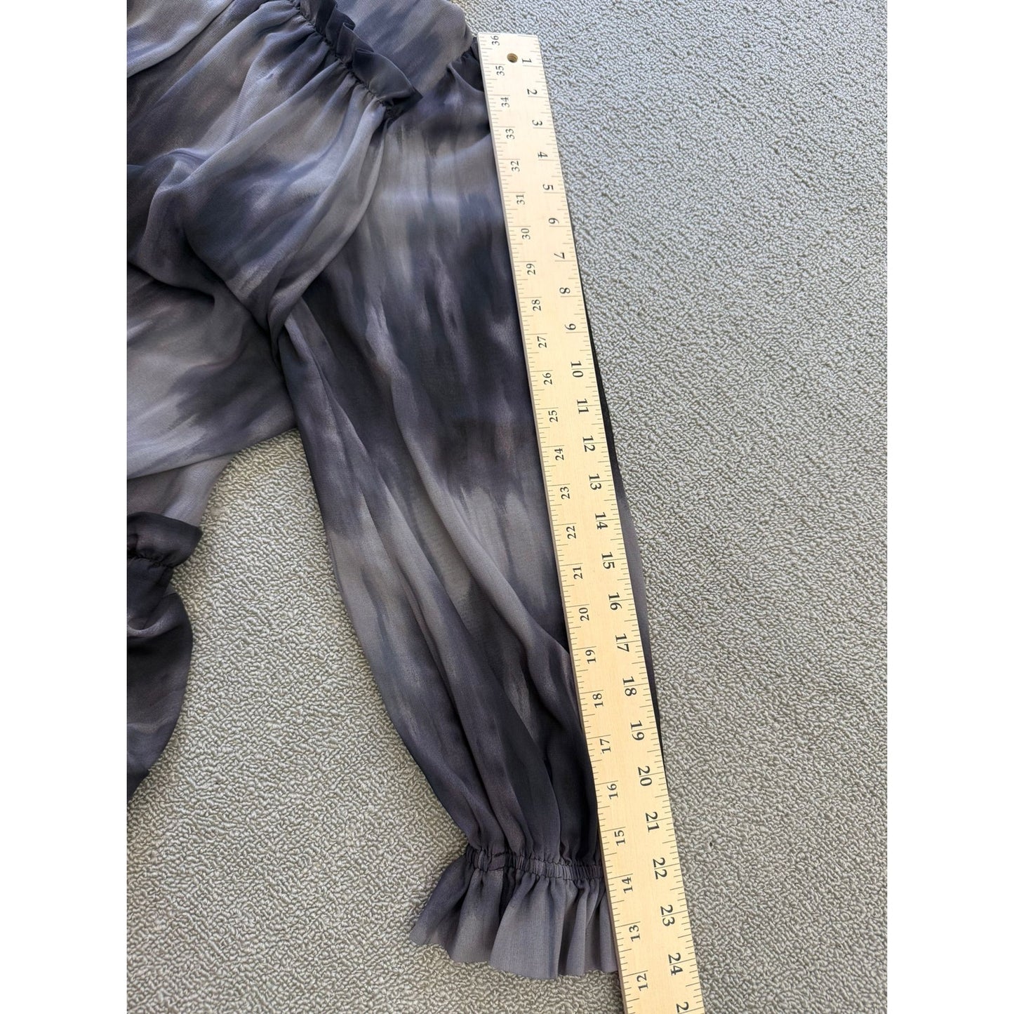 TOCCIN x DTA Women's 10 Black White Tie-Dye Ruffled Tiered Mini Dress