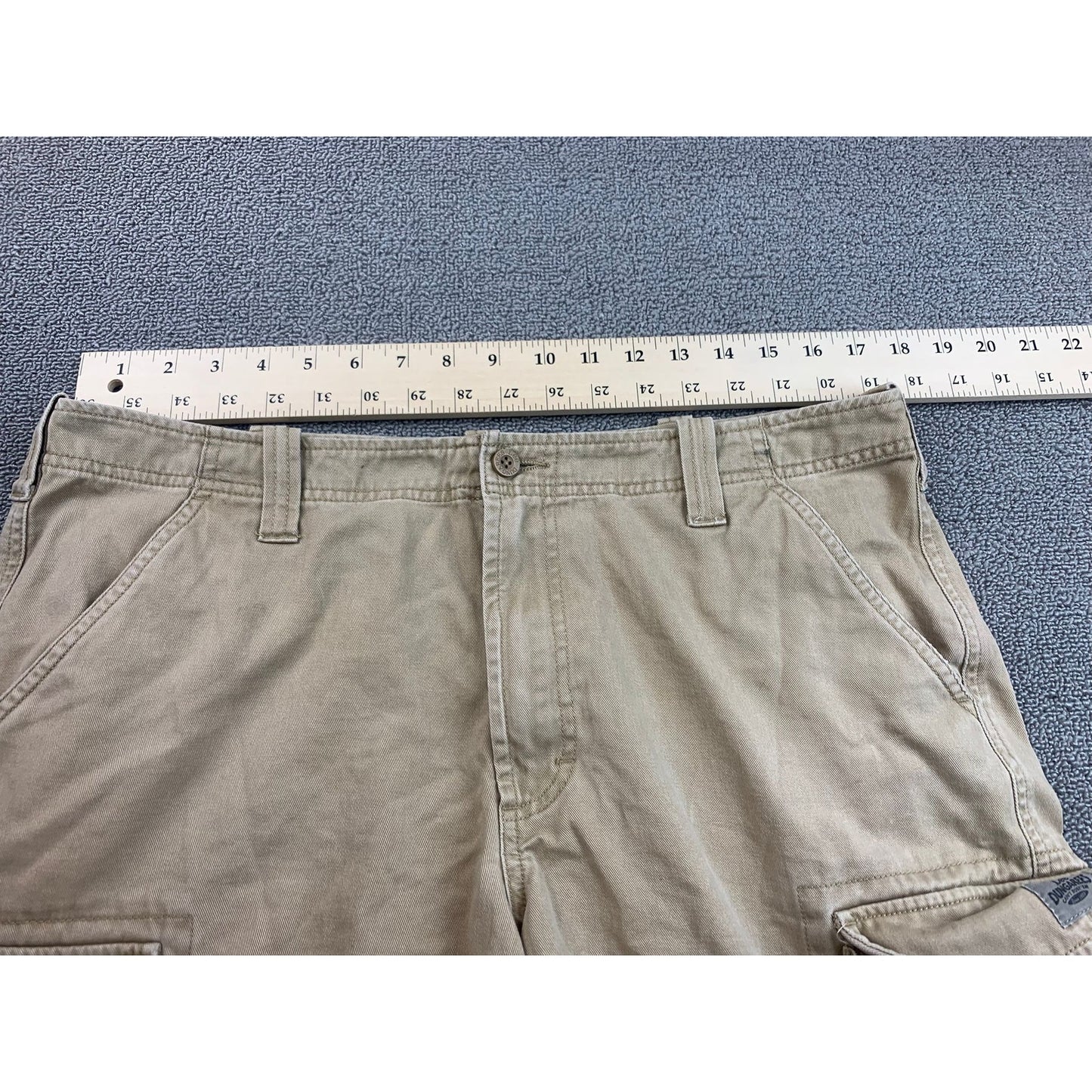 Y2K Lee Dungarees Men's Size 34 Cargo Shorts Beige Work Outdoors HIking