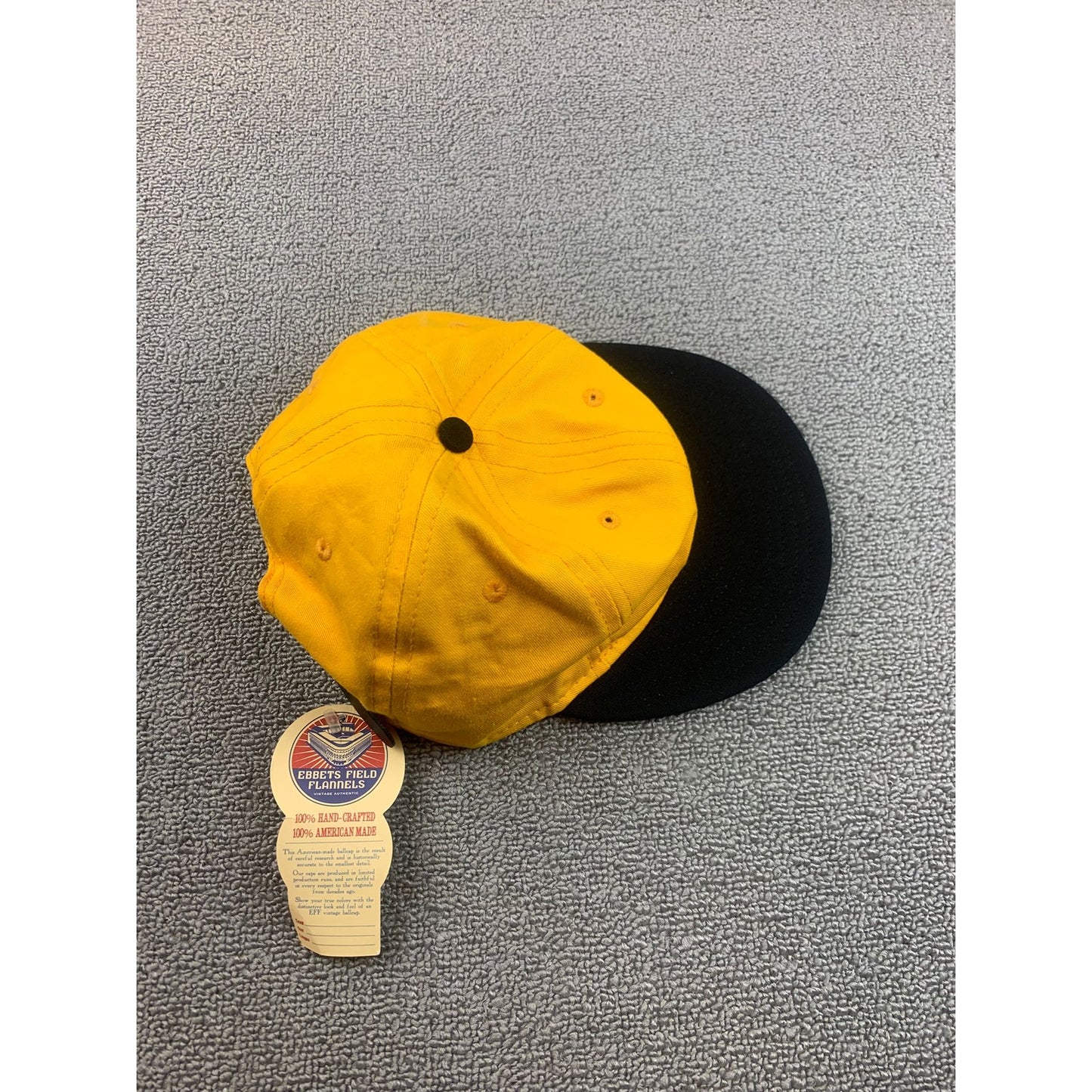 Ebbets Field Flannels Men Yellow Black Authentic Adjustable Cap