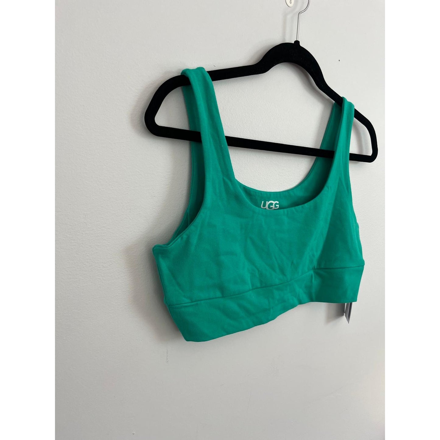 UGG Crop Tank Bra Women M Green Scoop Neck Lounge Activewear Top NWT