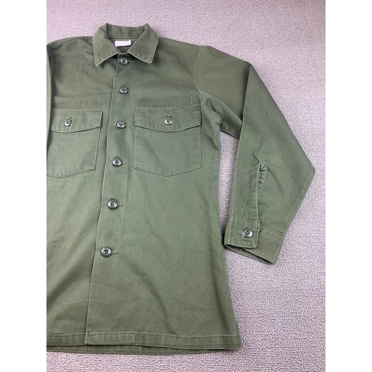 Selma Apparel Military Utility Shirt Jacket Men Olive Green OG 507 Vintage