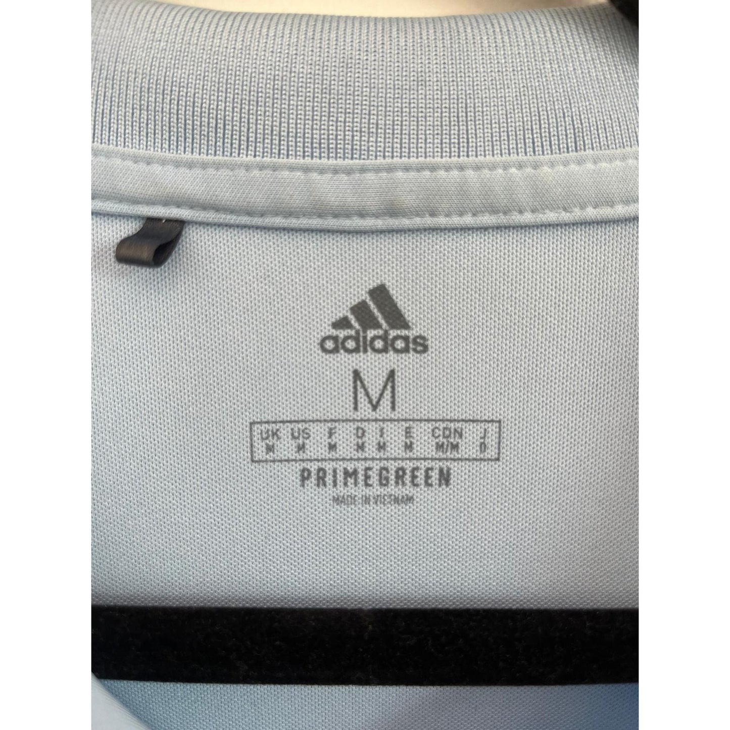 Adidas Primegreen Polo Shirt Men M Light Blue Performance Golf Tennis Logo